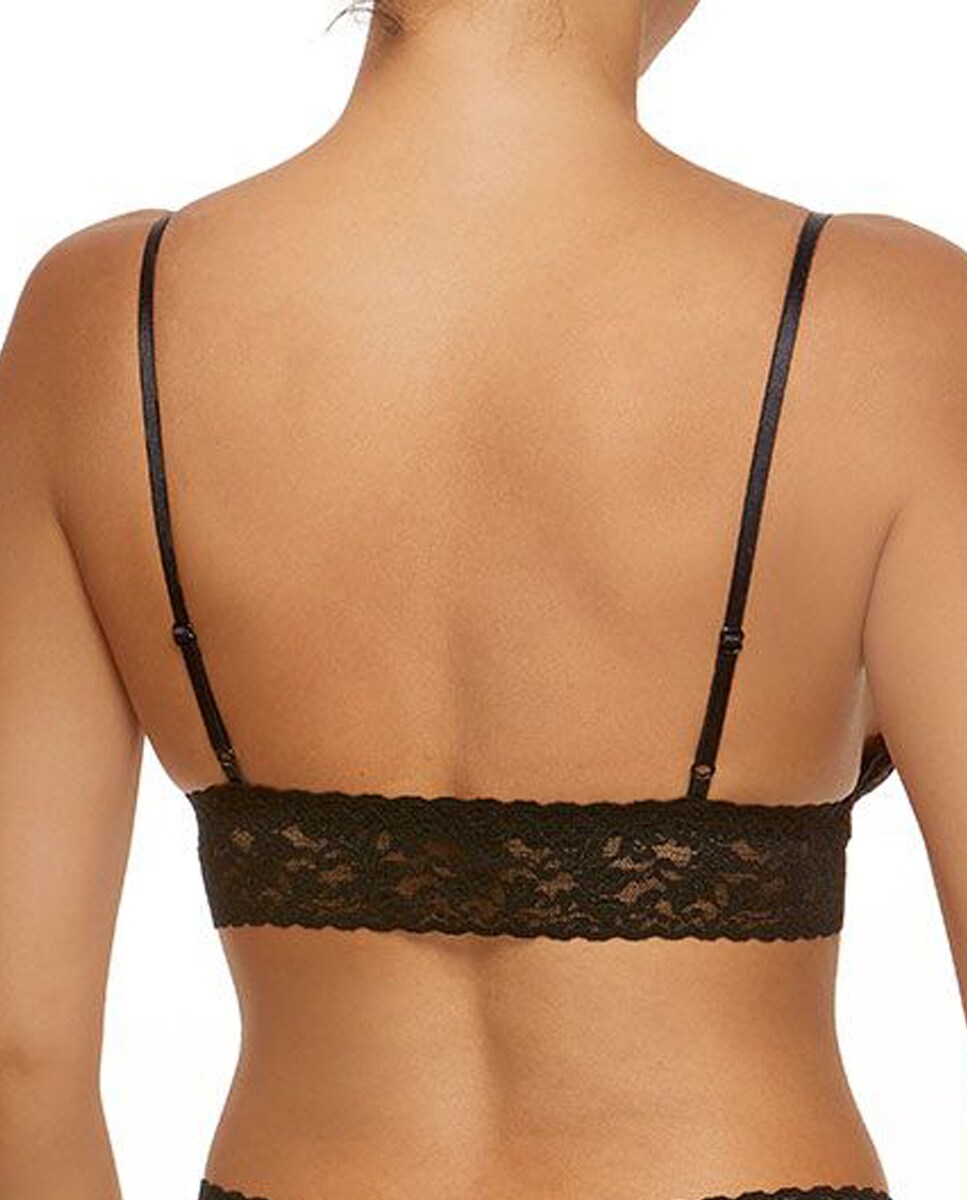 Bralette de Renda com Alça Fina Preto-2