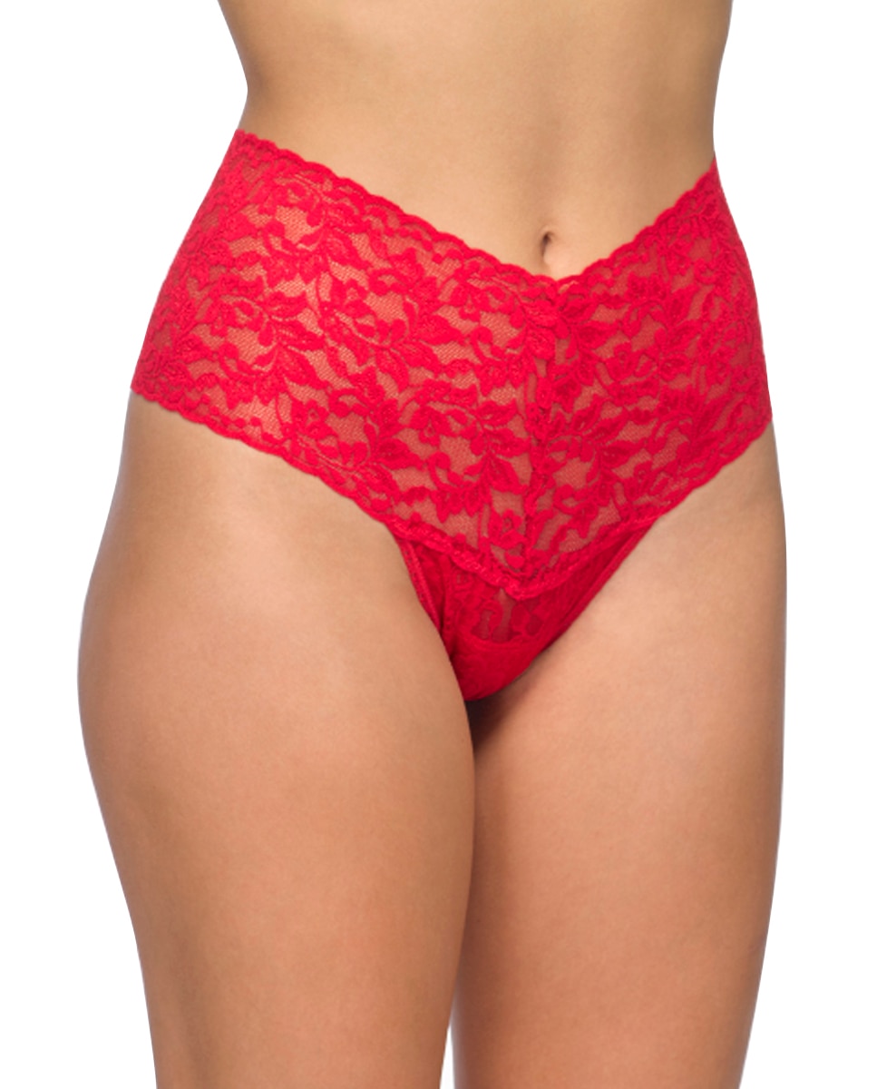 Imagem 0 de Tanga Retro de Renda de Cintura Alta