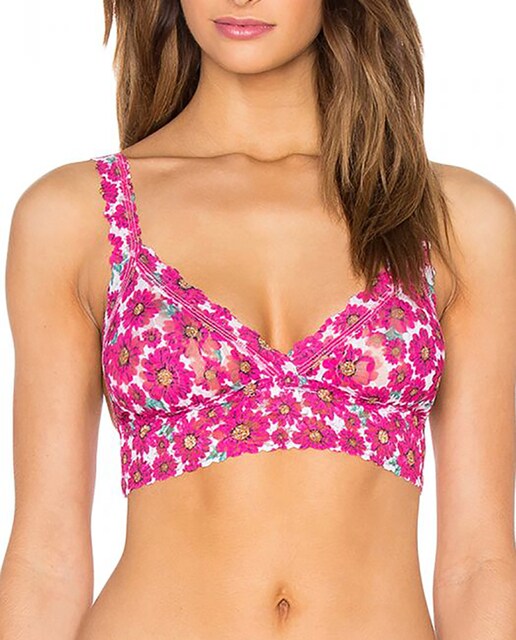 Imagem 0 de Bralette com Renda e Estampado Floral