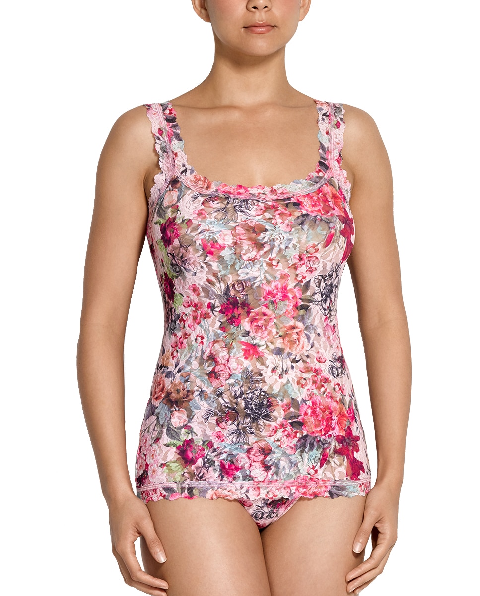 Imagem 0 de T-shirt Interior Básica de Alça Larga com Renda Floral