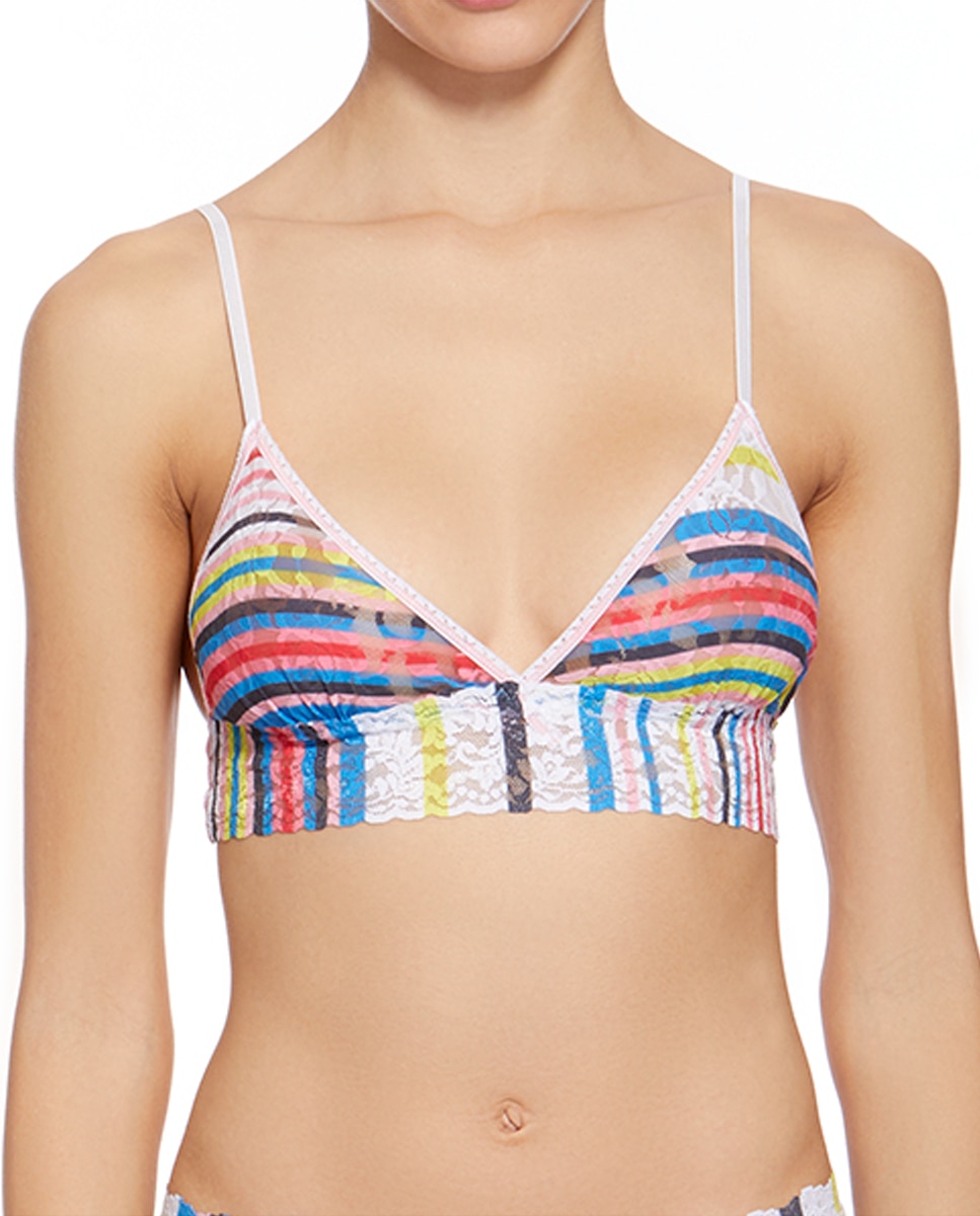 Imagem 0 de Bralette de Renda Estampada com Alça Fina