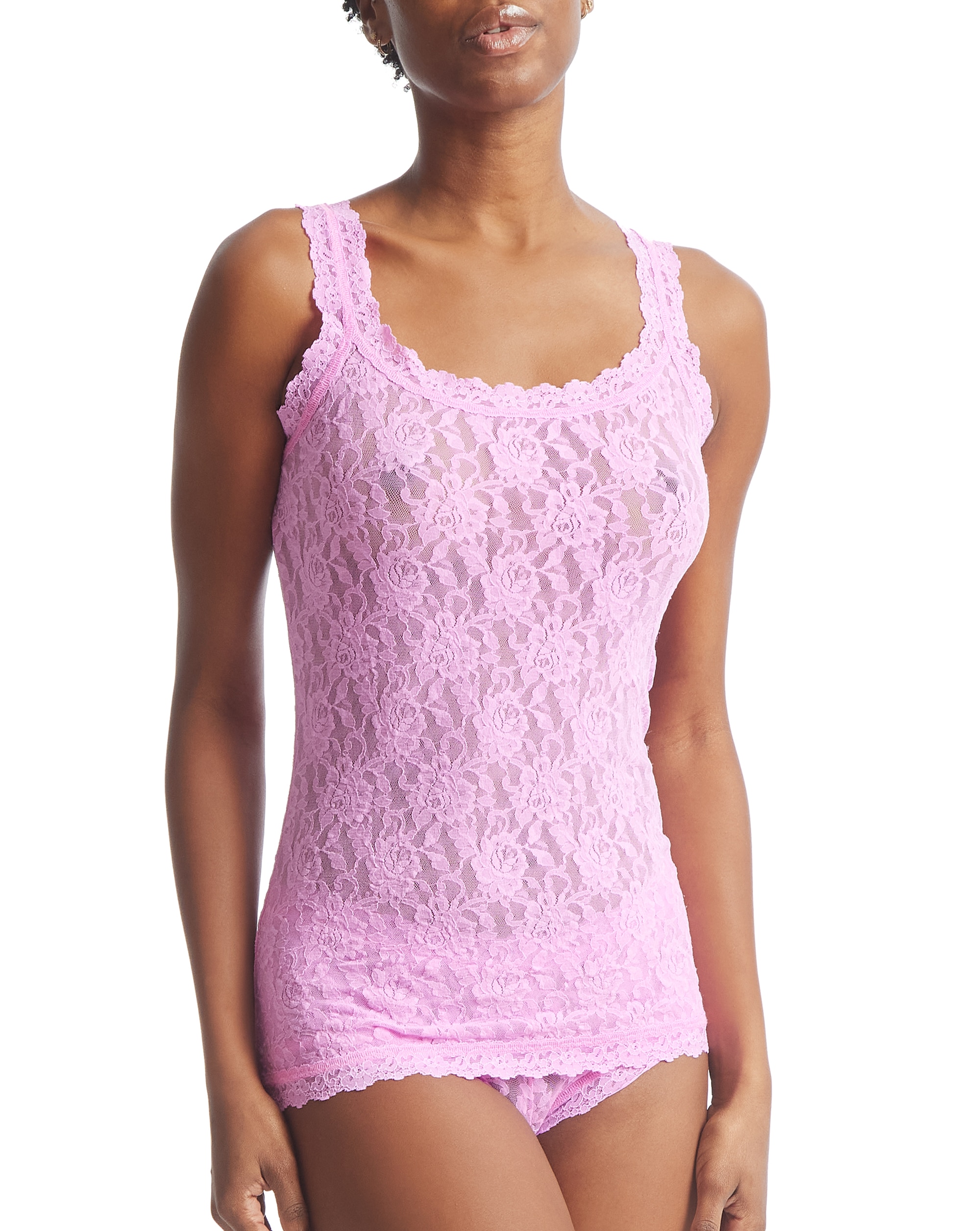 Imagem 0 de T-shirt Interior Básica de Alça Larga com Renda