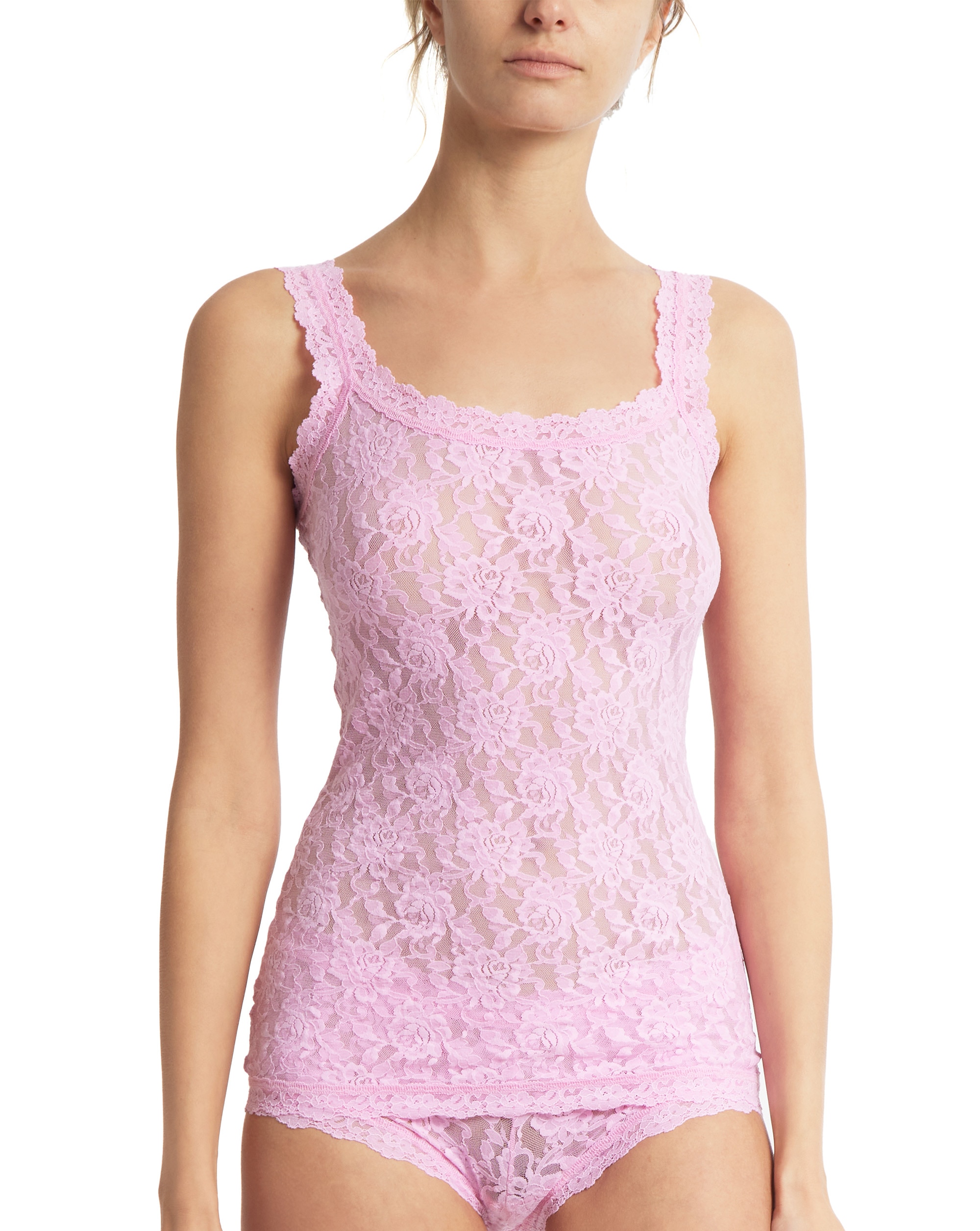 Imagem 0 de T-shirt Interior Básica de Alça Larga com Renda