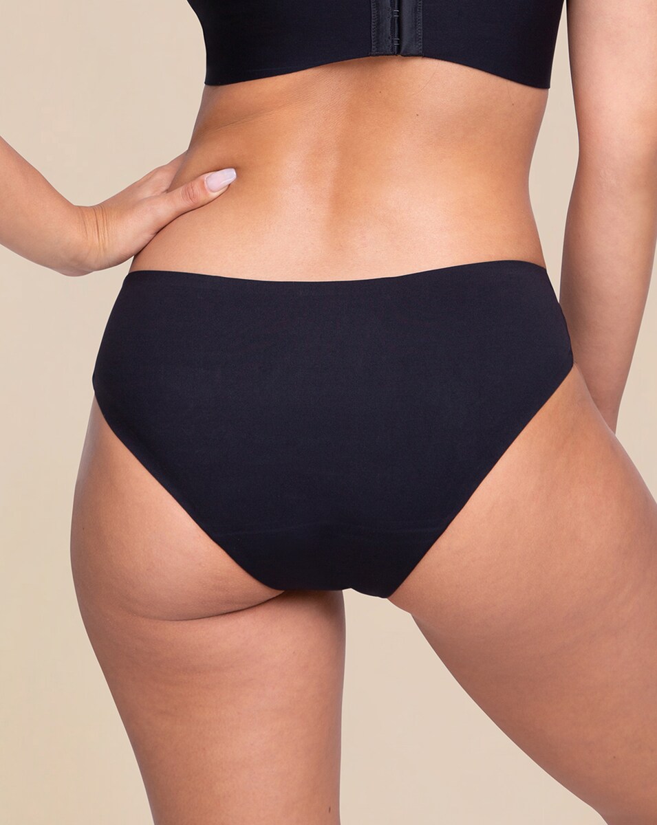 Cueca Menstrual com Renda Absorção Medium Preto-2