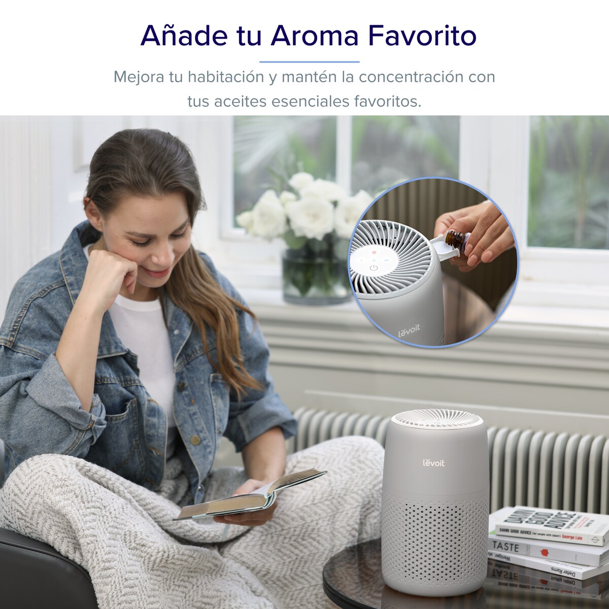 Purificador de ar ultrassilencioso Levoit Core Mini Pro com aromaterapia Cinzento-4