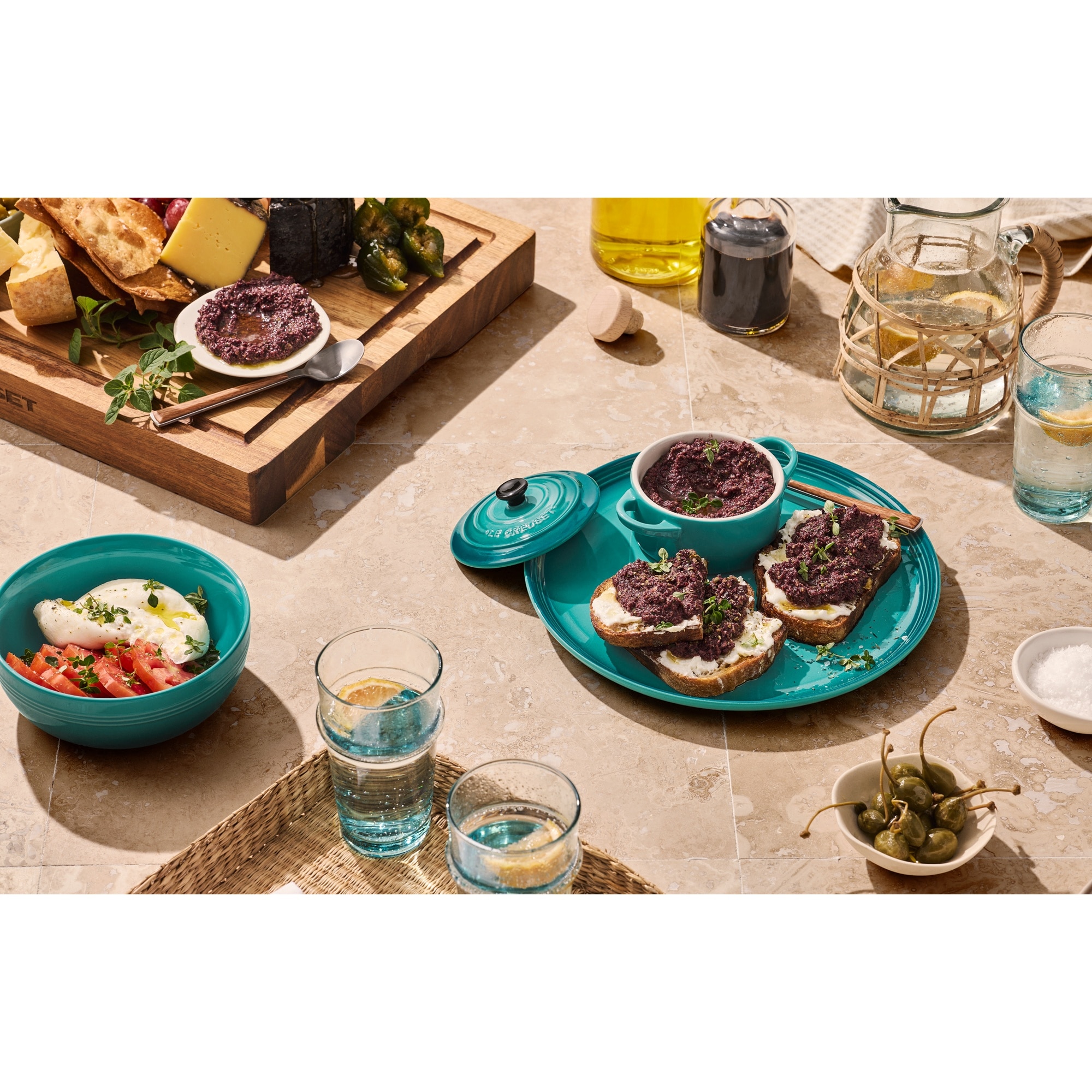 Mini cocottes de cerâmica de grés Le Creuset Azul Pacífico-6