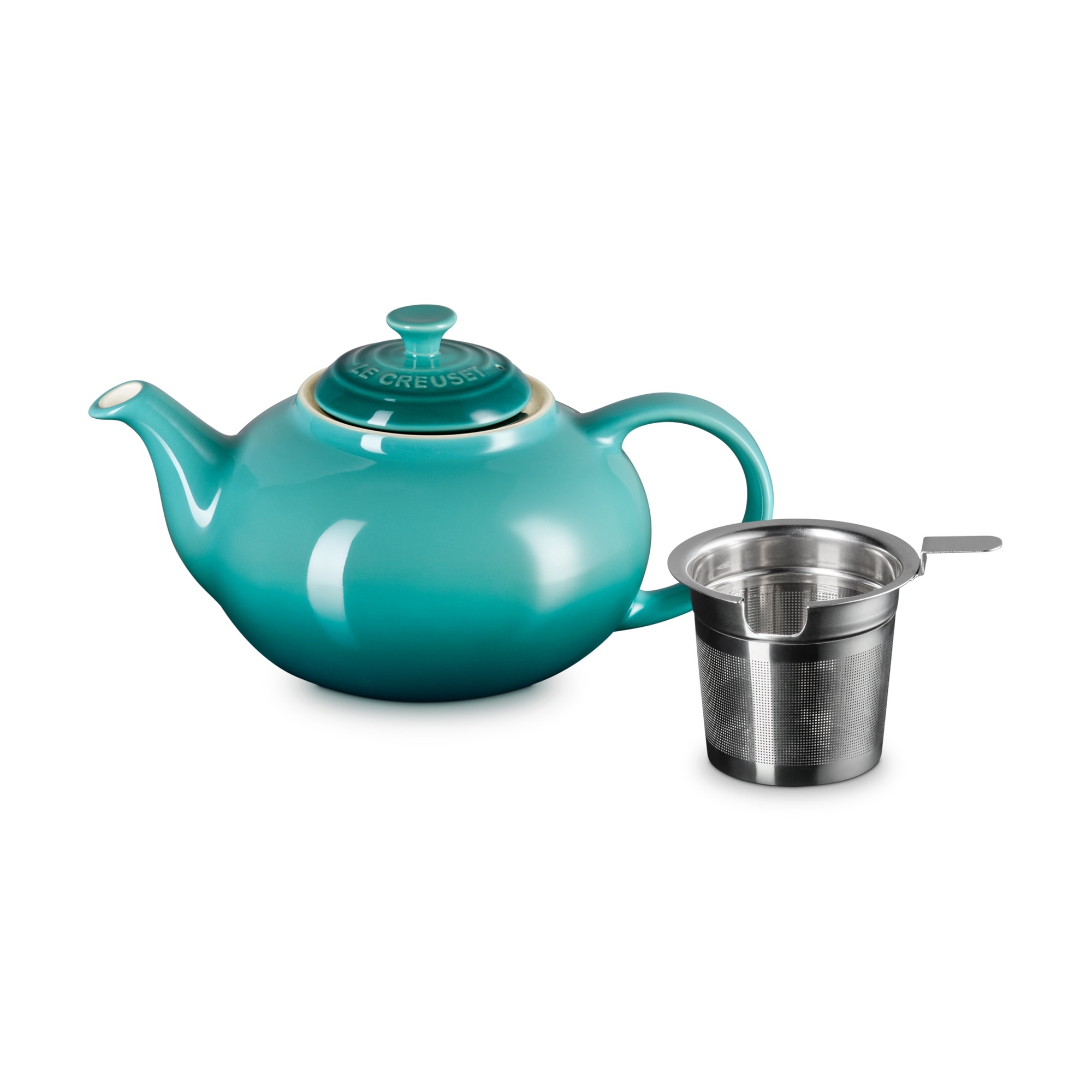 Chaleira classic de cerâmica de grés Le Creuset Azul Pacífico-3
