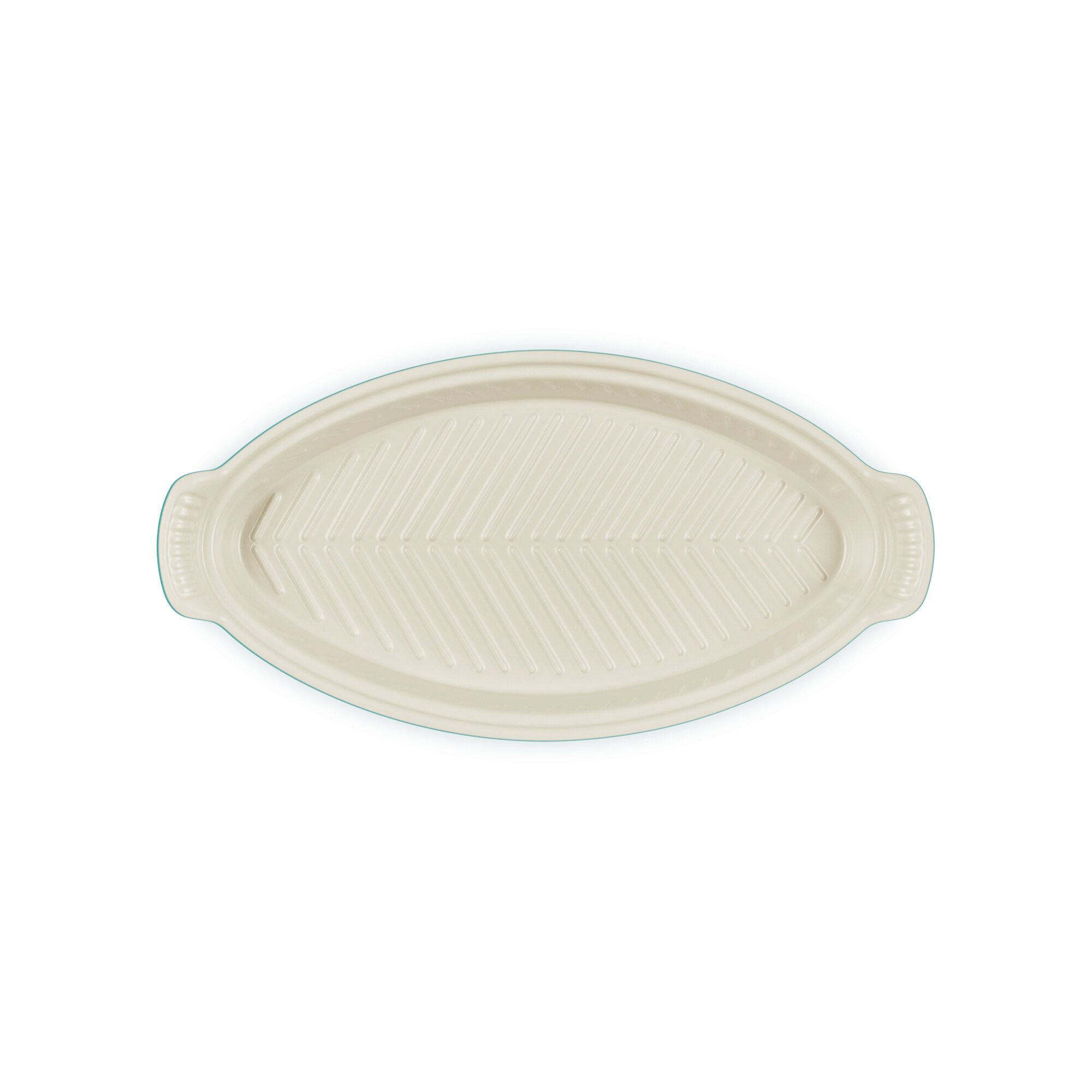 Travessa para peixe oval Heritage com tampa Le Creuset Azul Pacífico-5