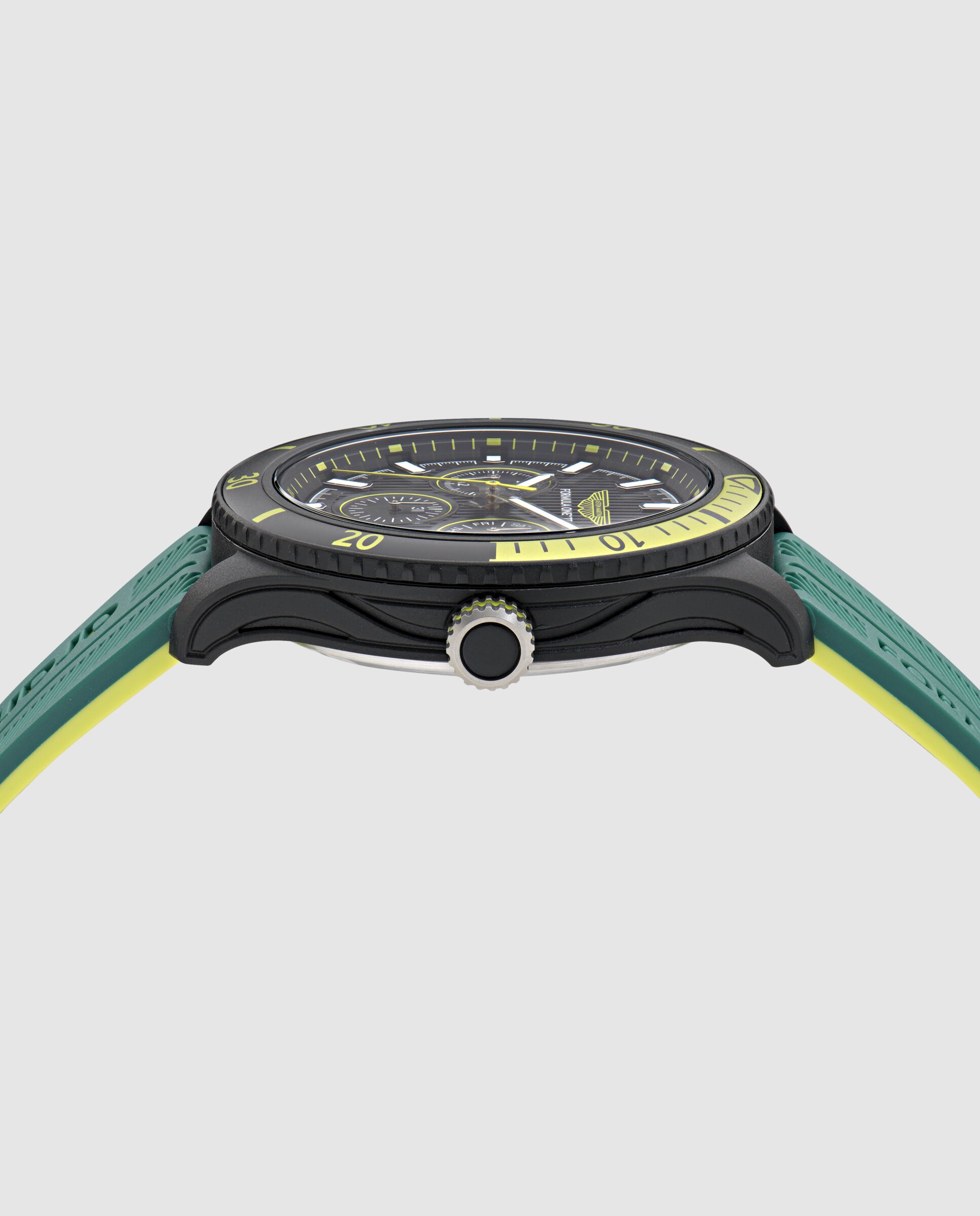 Relógio Pitw Formula 1 Mtfp1f501 de Silicone e Bracelete Verde Verde-2