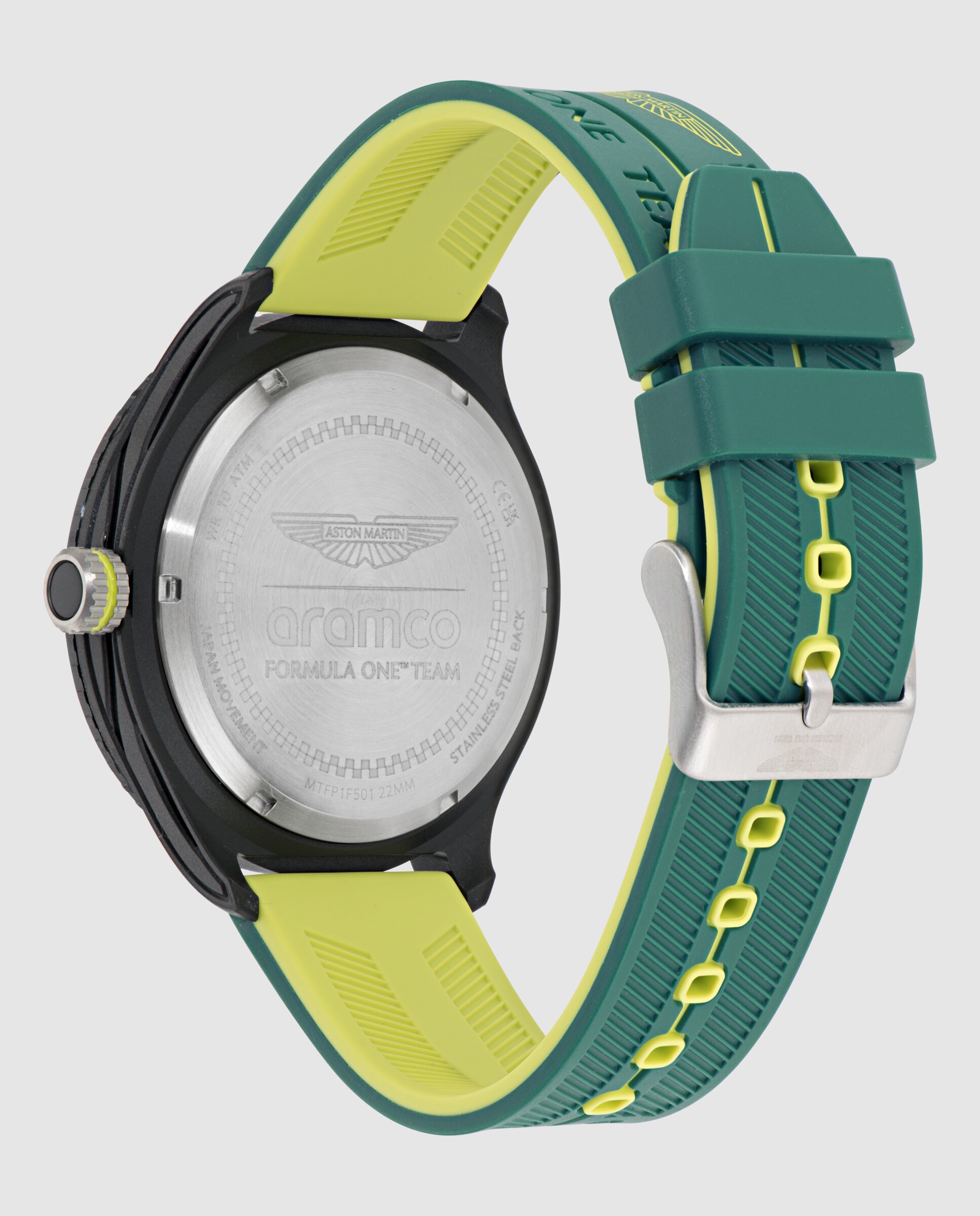 Relógio Pitw Formula 1 Mtfp1f501 de Silicone e Bracelete Verde Verde-3