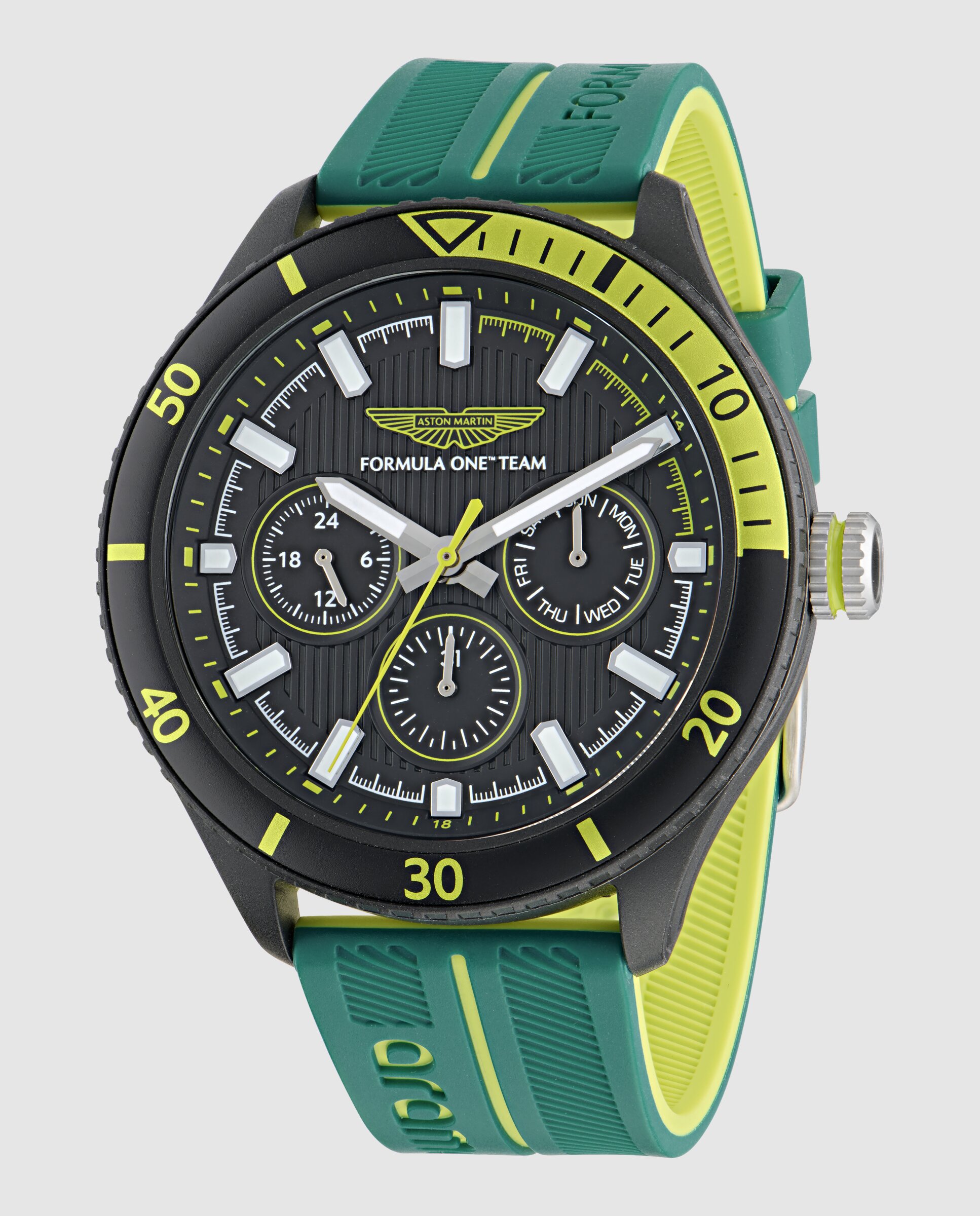 Relógio Pitw Formula 1 Mtfp1f501 de Silicone e Bracelete Verde Verde-4