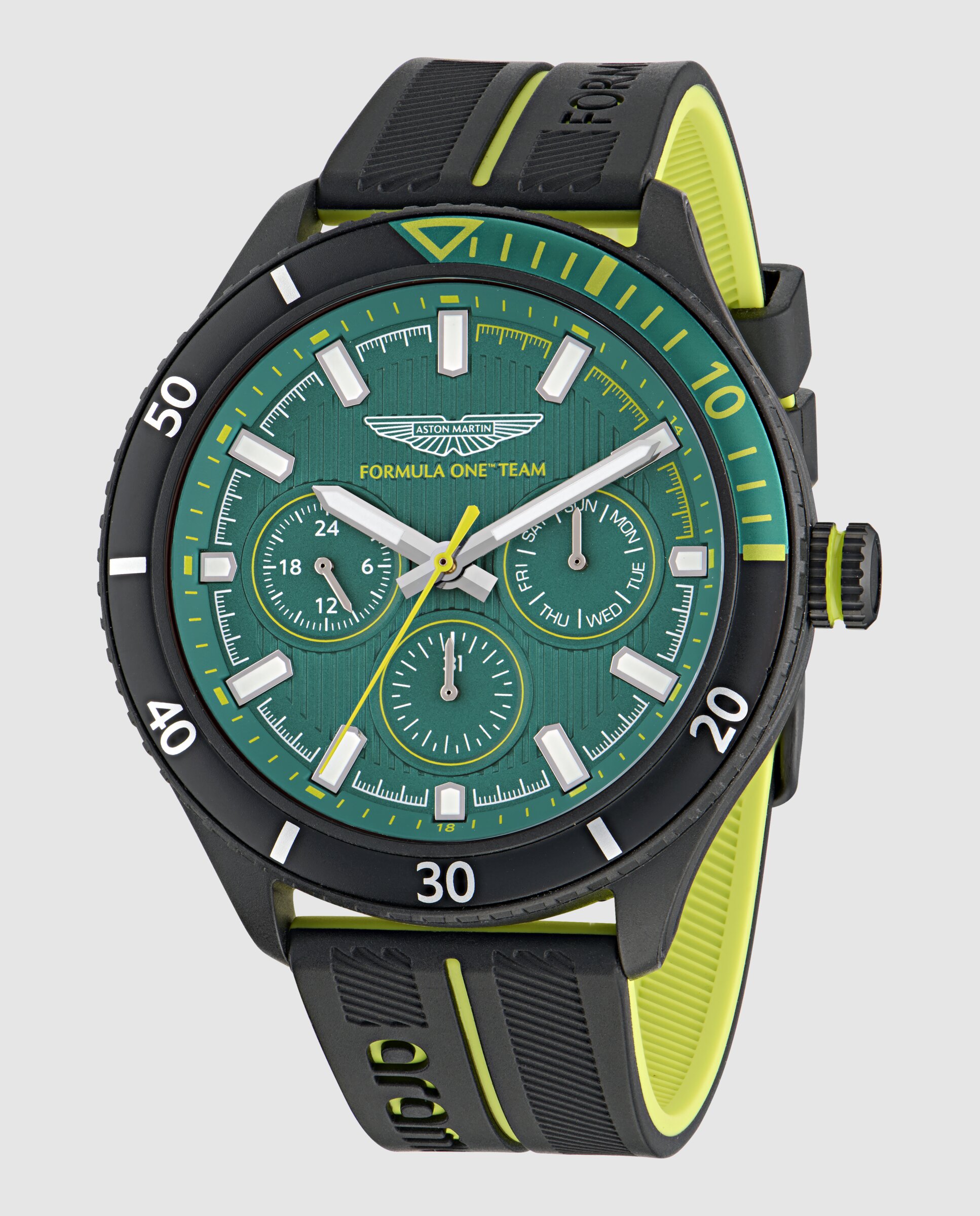Relógio Pitw Formula 1 Mtfp1f503 de Silicone e Bracelete Preta Preto-4