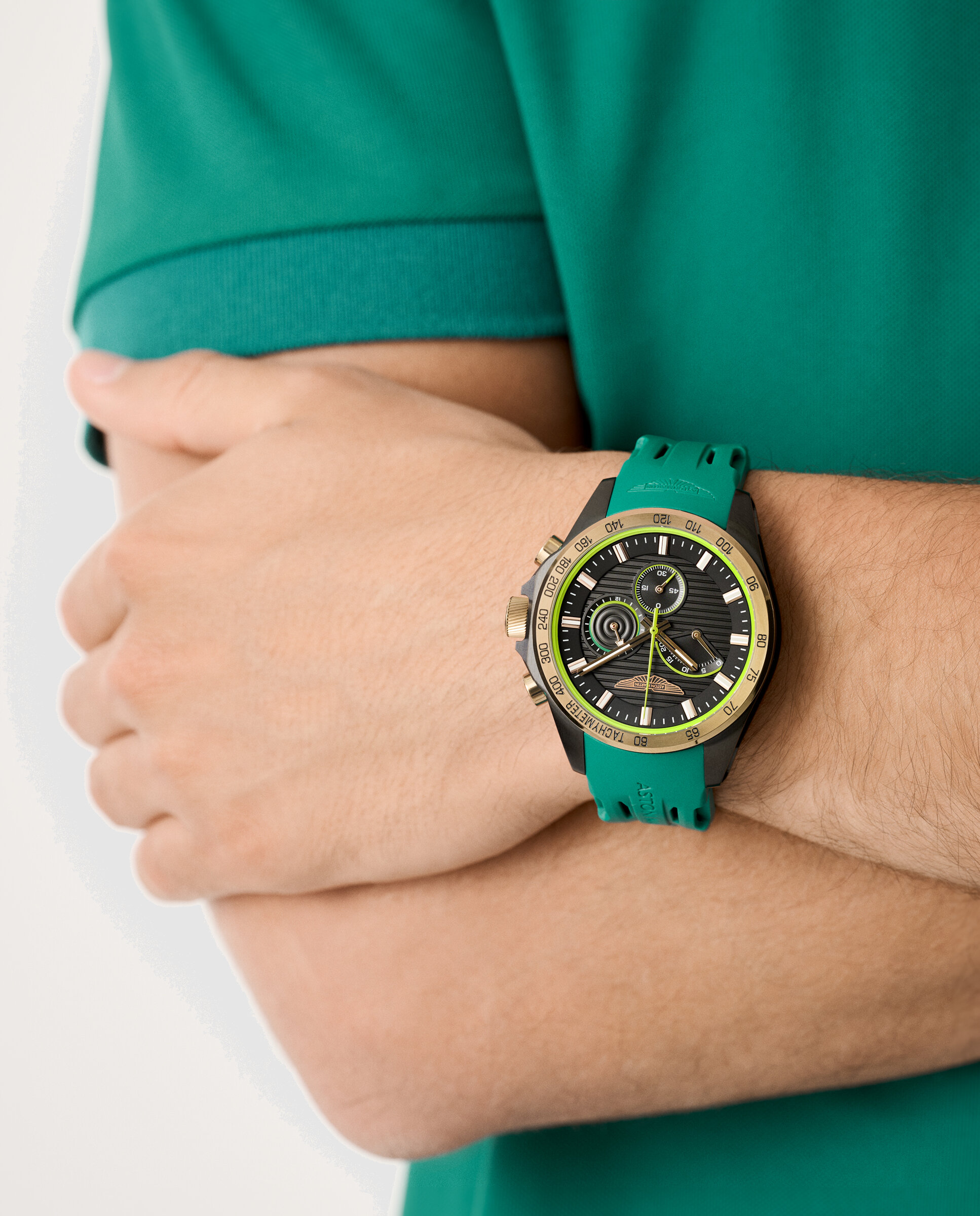 Relógio de Homem Hlc Icon Mtrh1f501 de Silicone e Correia Verde Verde-5