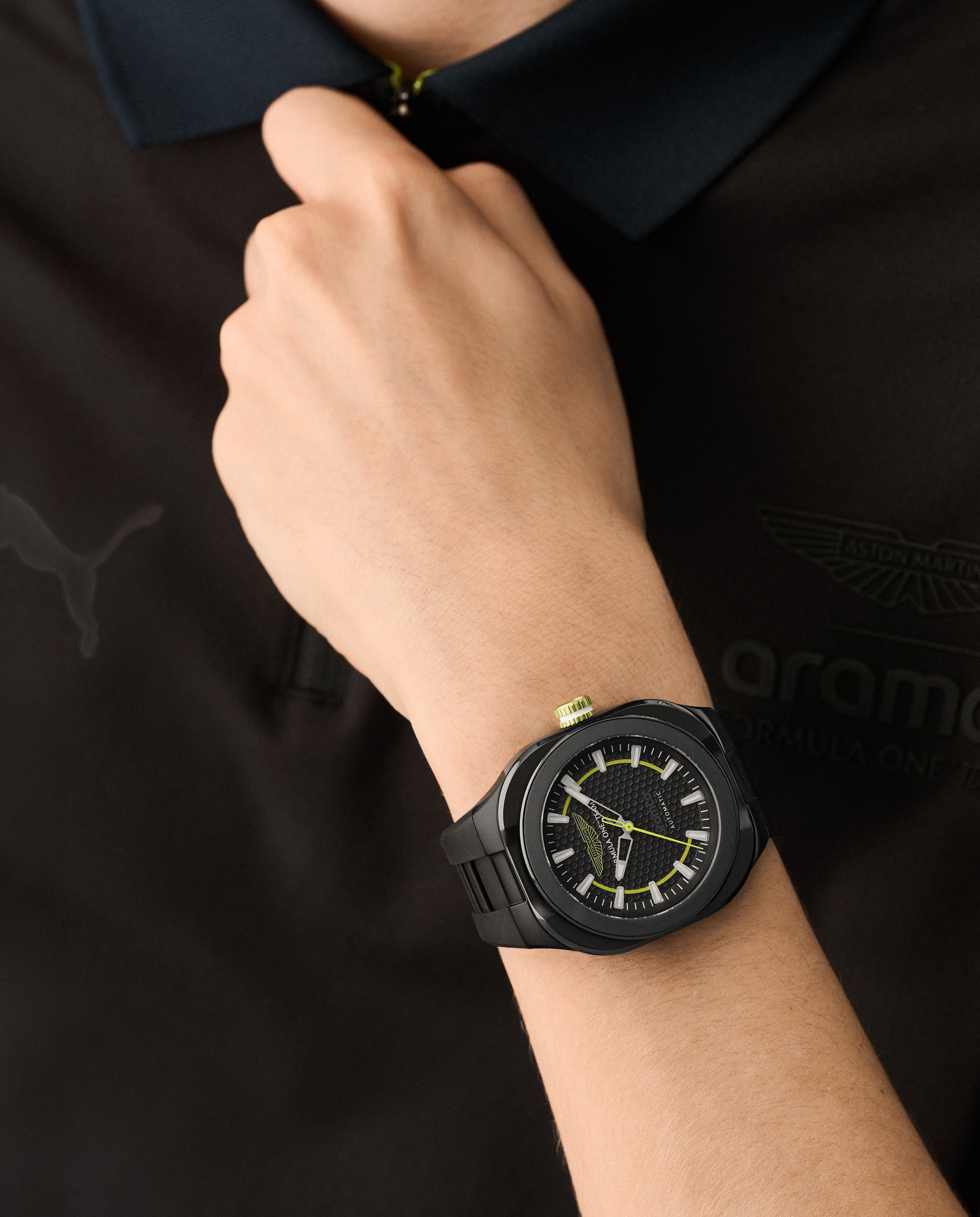Relógio Cmb Formula One Team Mtfc1f601 Automático de Silicone Preto-3