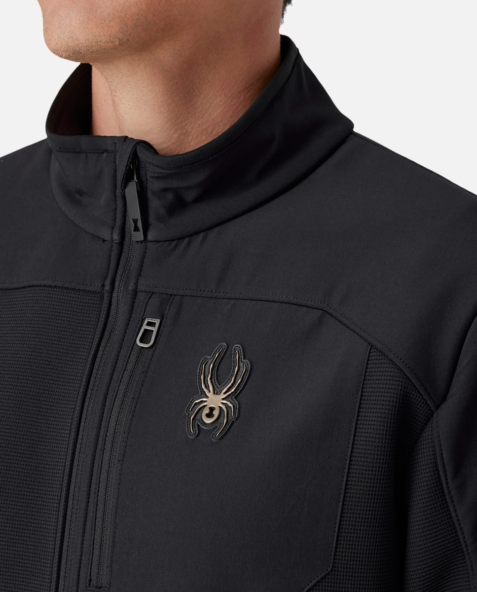 Casaco Web Shellfleece Spyder Preto-3