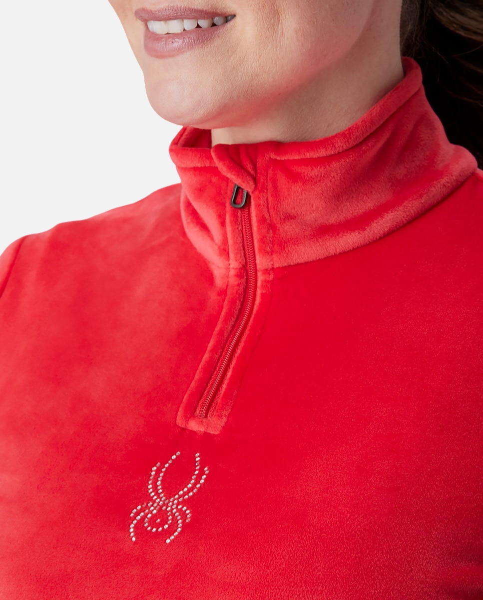 Forro Polar Shimmer Bug 1/2 Zip Spyder Vermelho-3