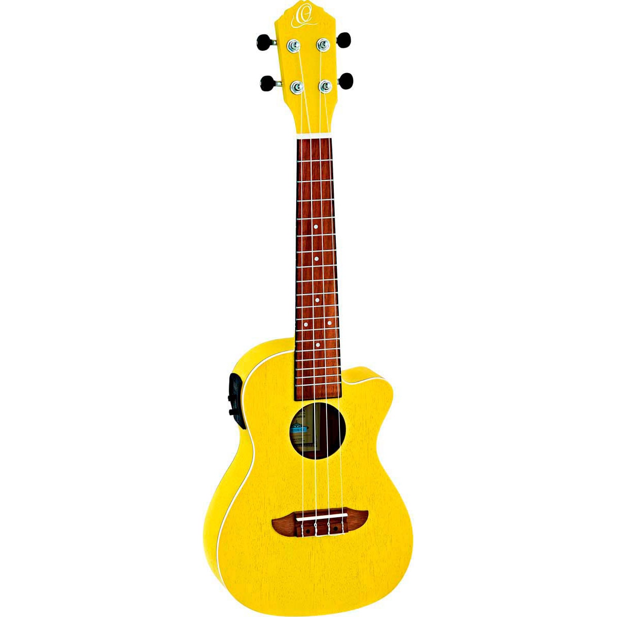 Ukulele eletrificado soprano ou concerto Ortega Rusun-Ce Amarelo-1