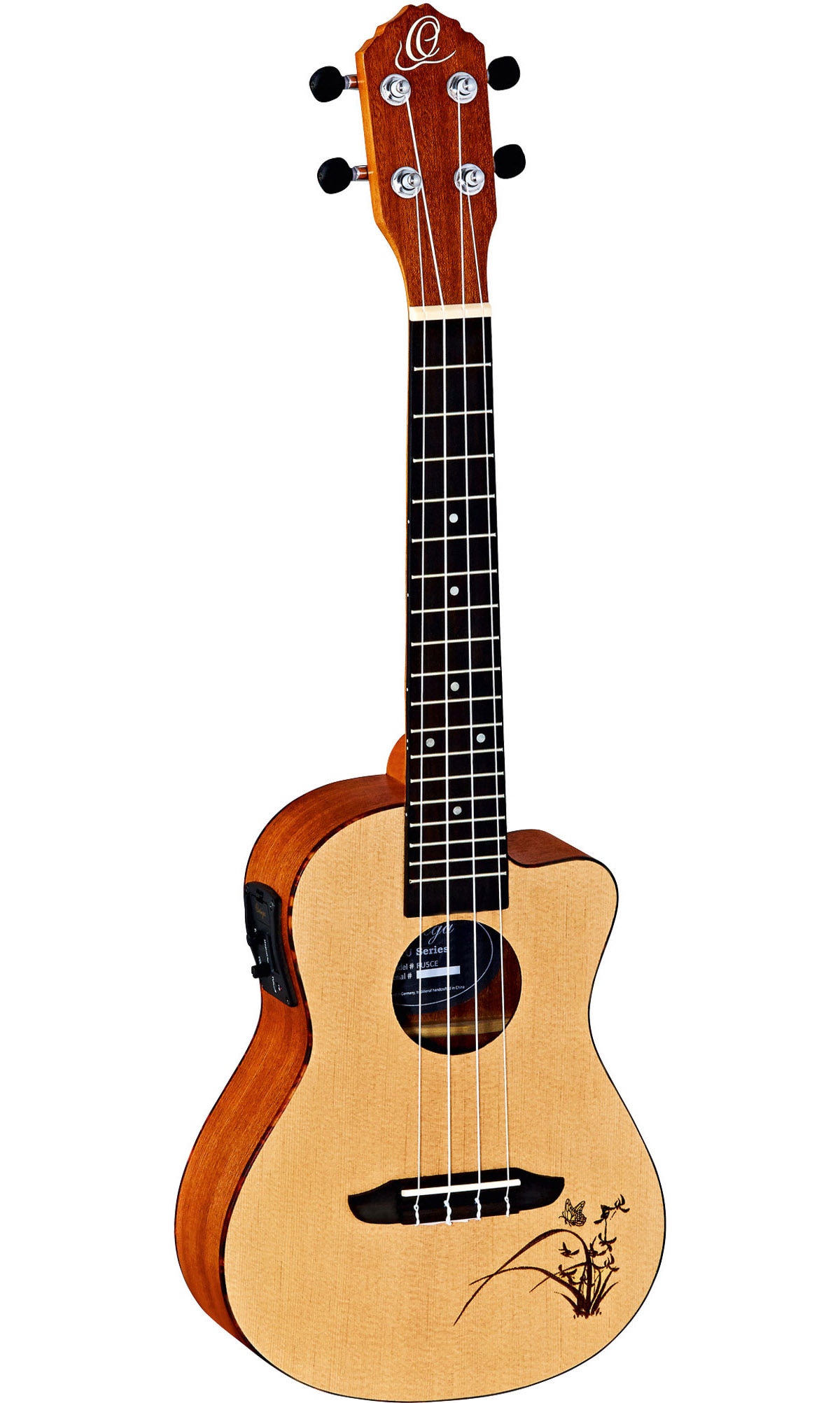 Ukulele Eletrificado Concerto Ortega RU5CE Metálico-1