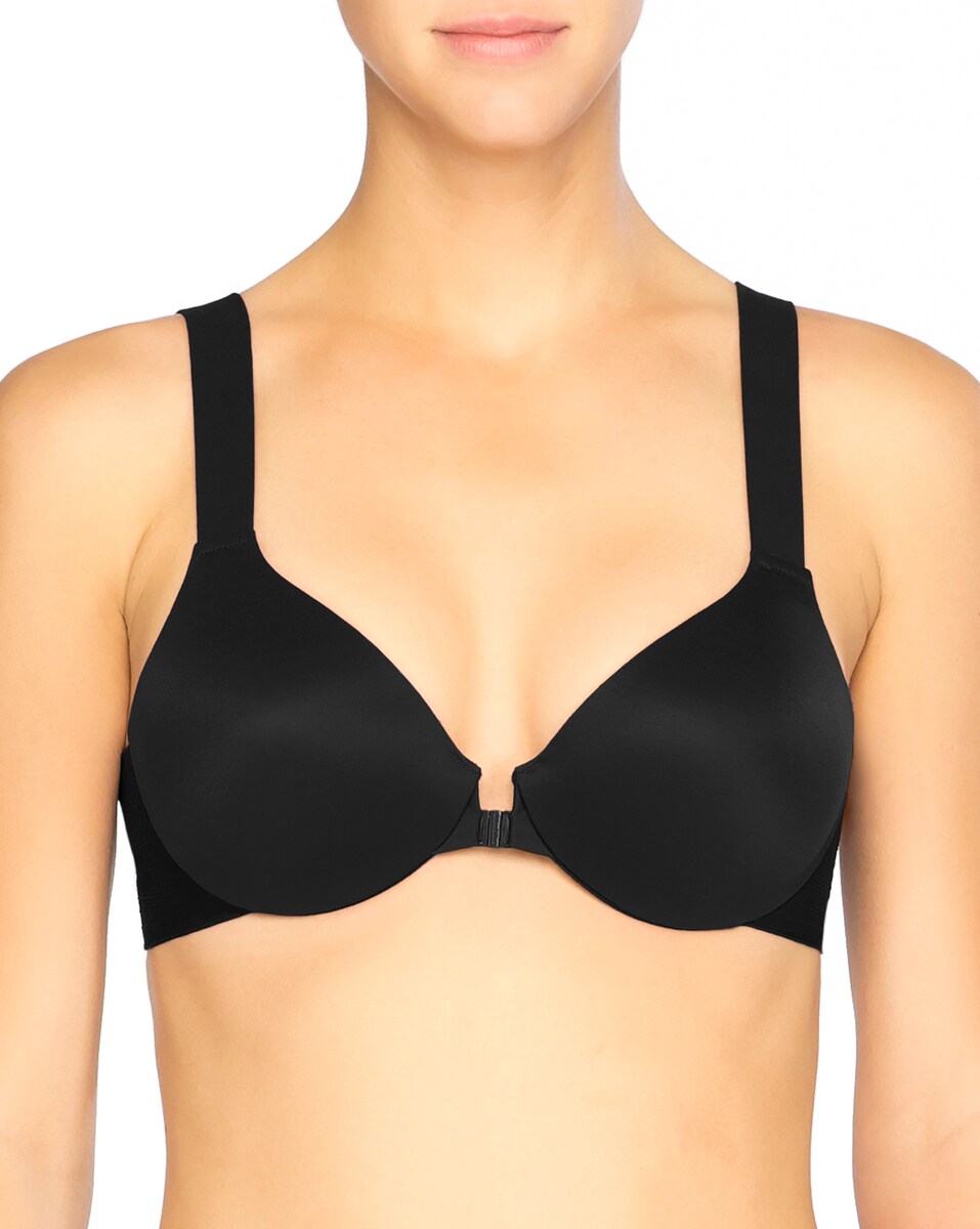 Soutien com Aro de Alças Largas e Fecho Frontal Preto-1