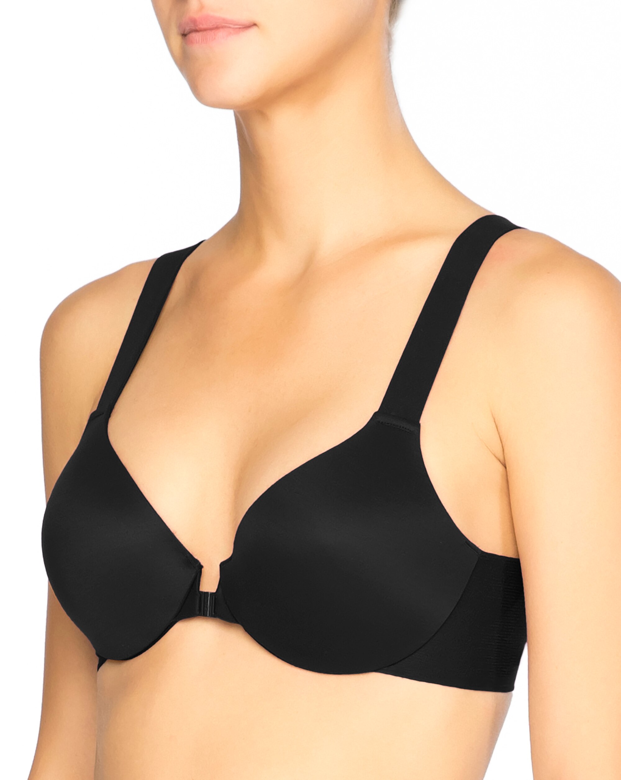 Soutien com Aro de Alças Largas e Fecho Frontal Preto-2