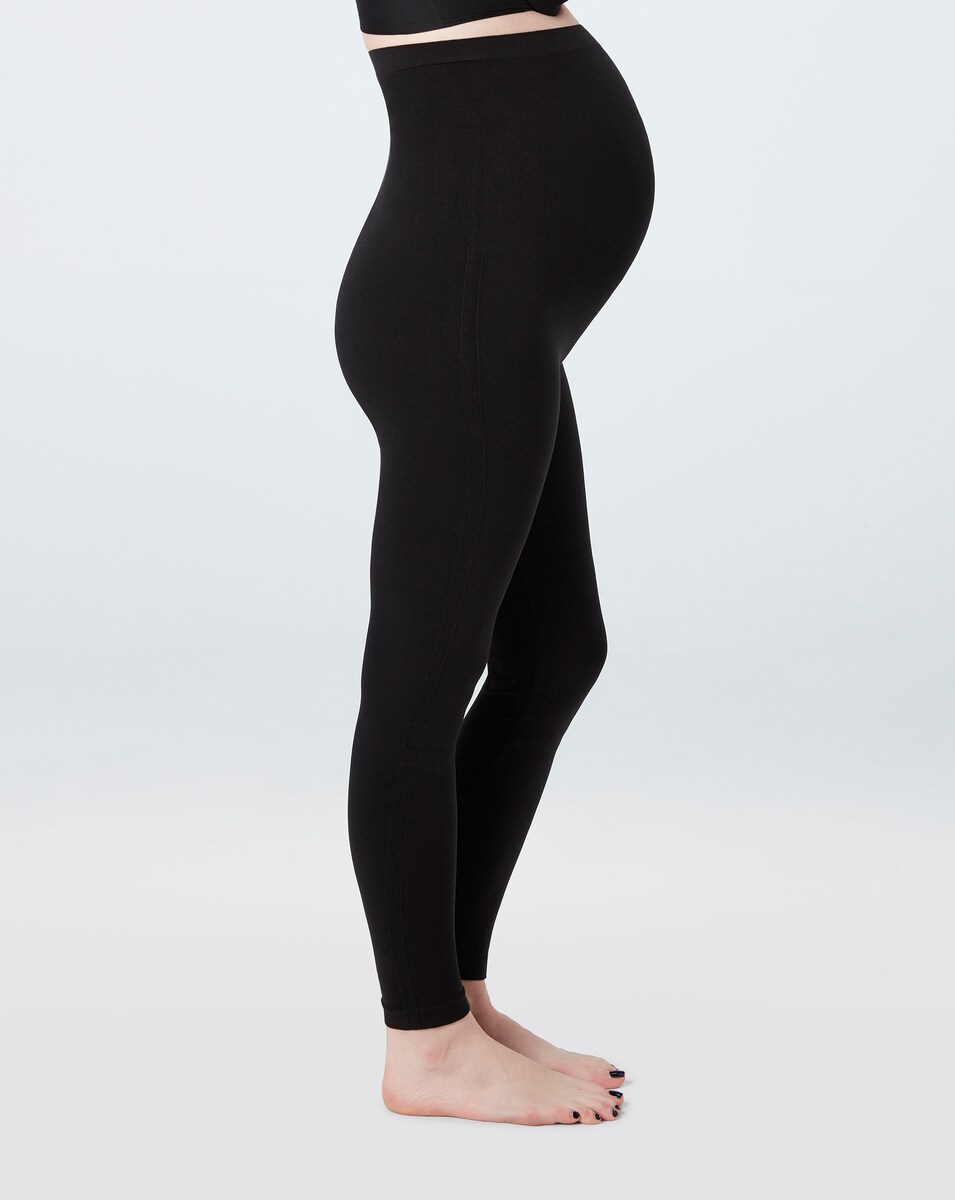 Leggings Pré-mamã Modeladoras de Cintura Alta Preto-1