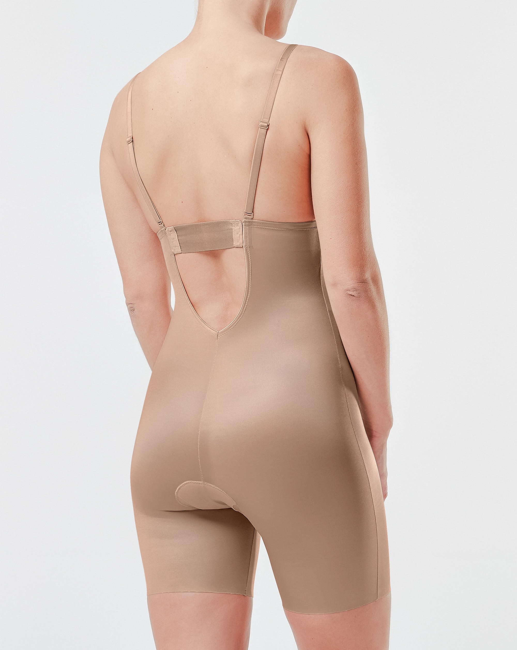 Body com Costas Baixas e Decote Profundo Suit Your Fancy Spanxshape™ Bege-3