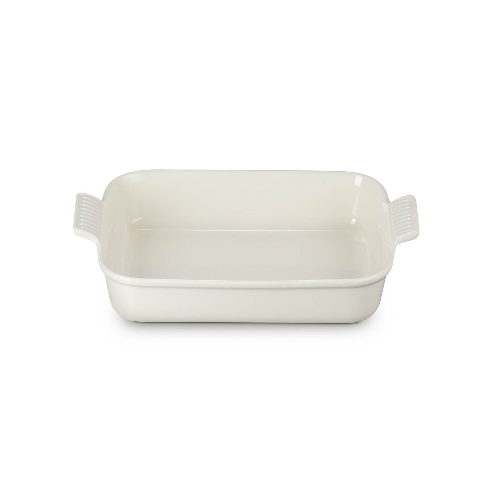 Travessa retangular Heritage de cerâmica de grés Le creuset Creme-2