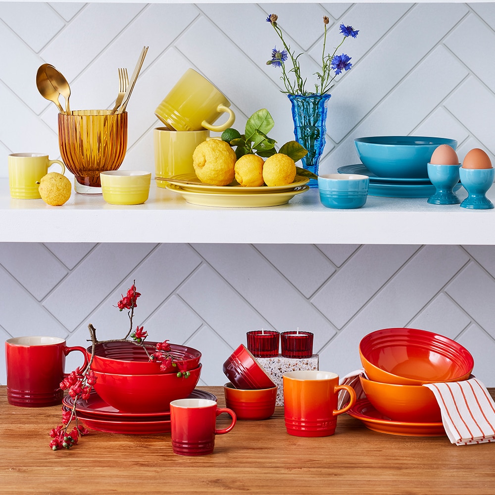 Set 6 chávenas arco-íris de cerâmica de grés Le Creuset Multicolor-2