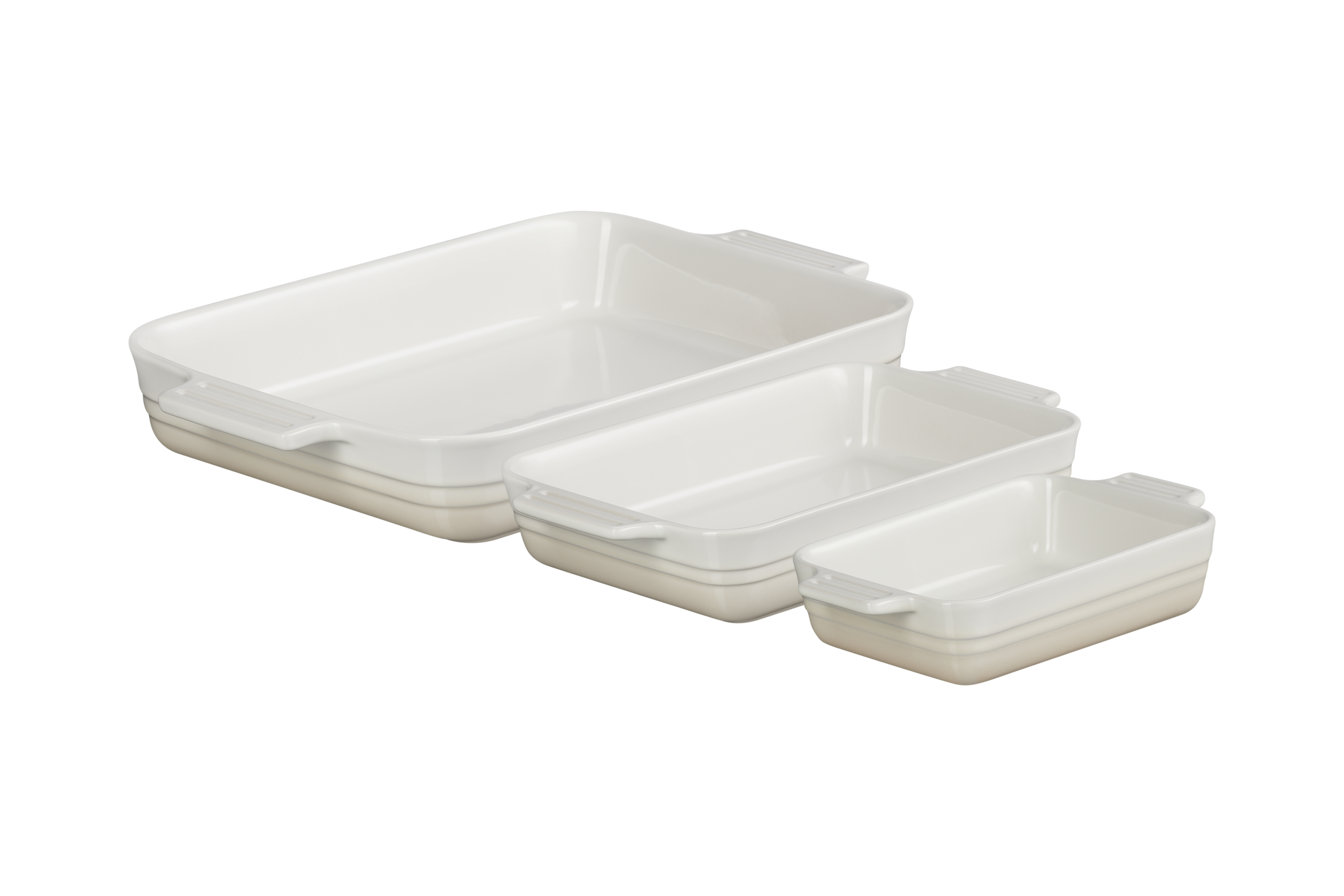 Set de 3 travessas retangulares Le Creuset Branco-1
