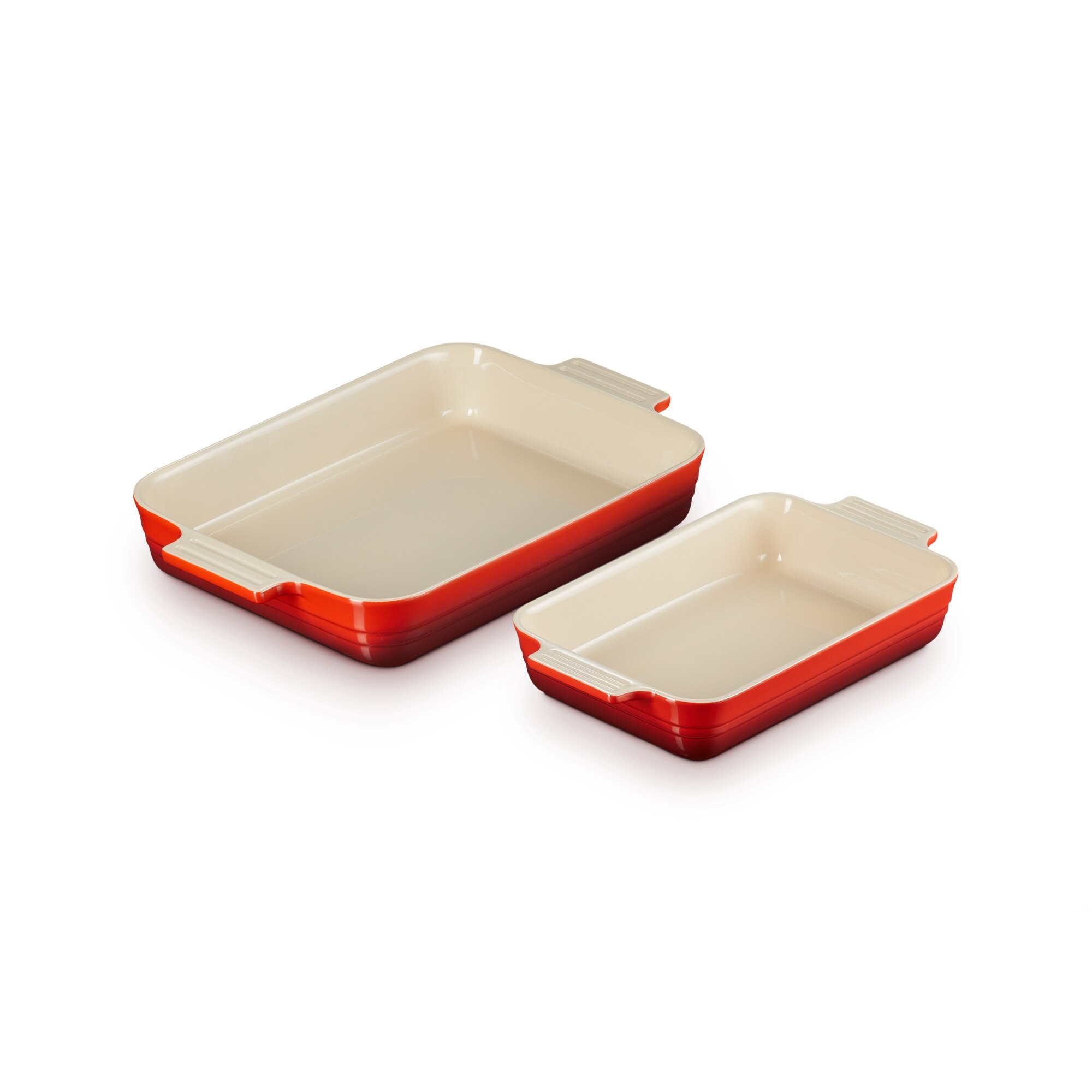 Set 2 Travessas retangulares Le Creuset Cereja-2