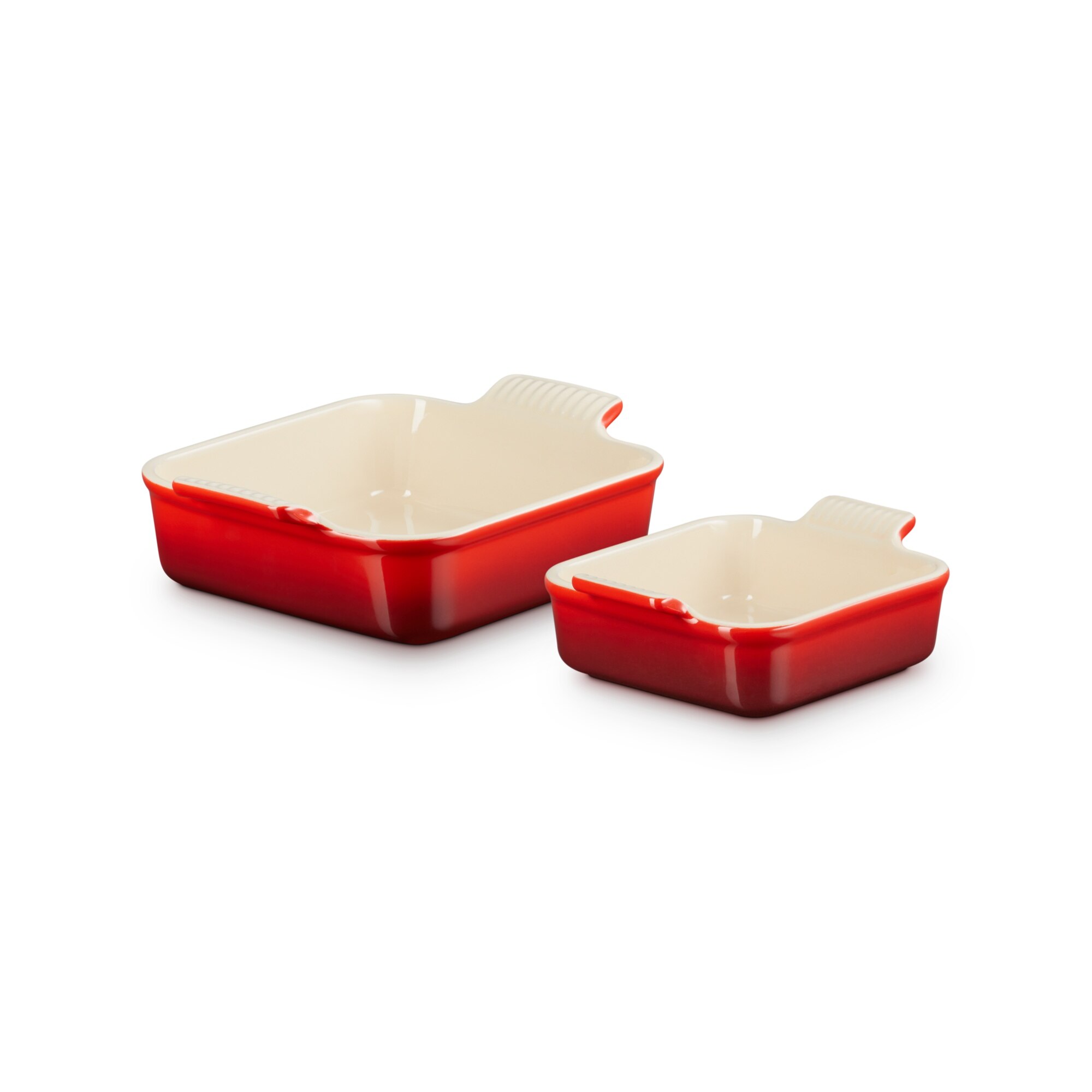 Set 2 Travessas quadradas Le Creuset Cereja-2