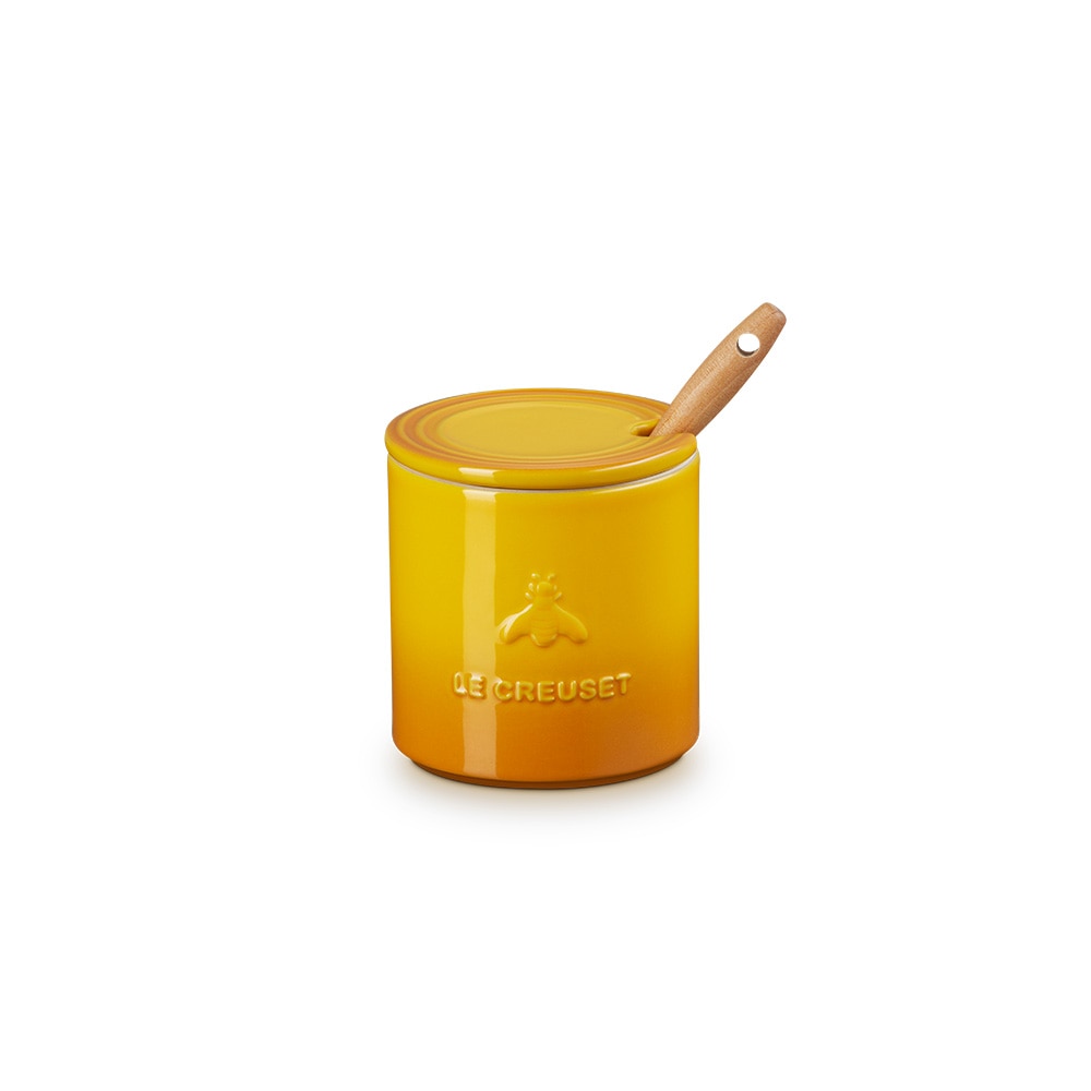 Pote de mel Boston com espátula Le Creuset Mostarda-2