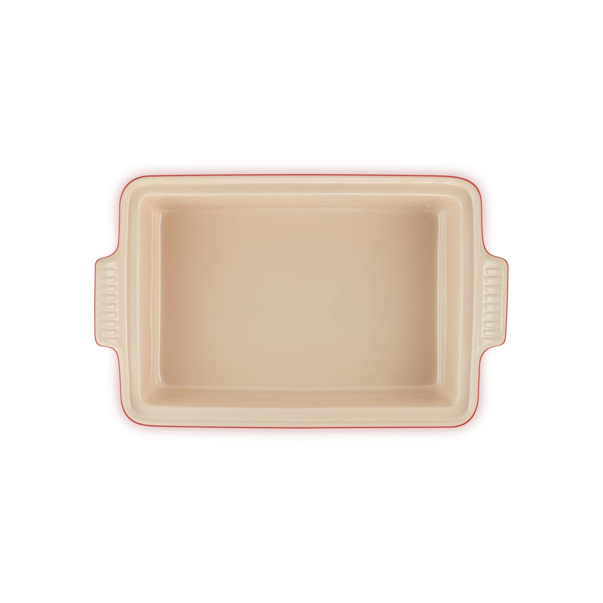Travessa retangular com tampa Heritage de cerâmica de grés Le creuset Vermelho-3