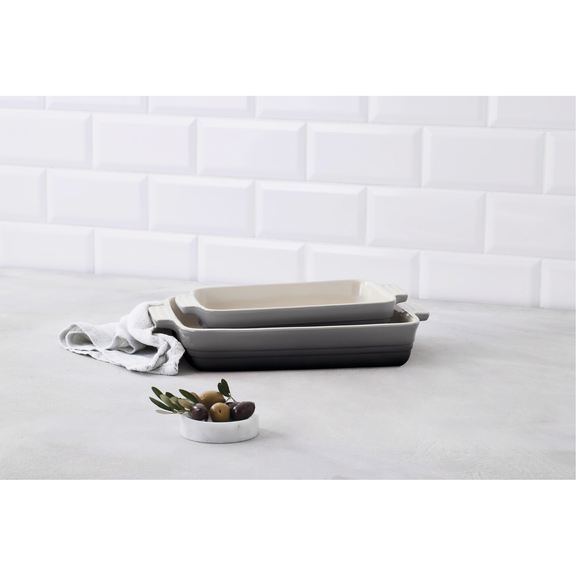 Conjunto de 2 tabuleiros Le Creuset Cinzento-2