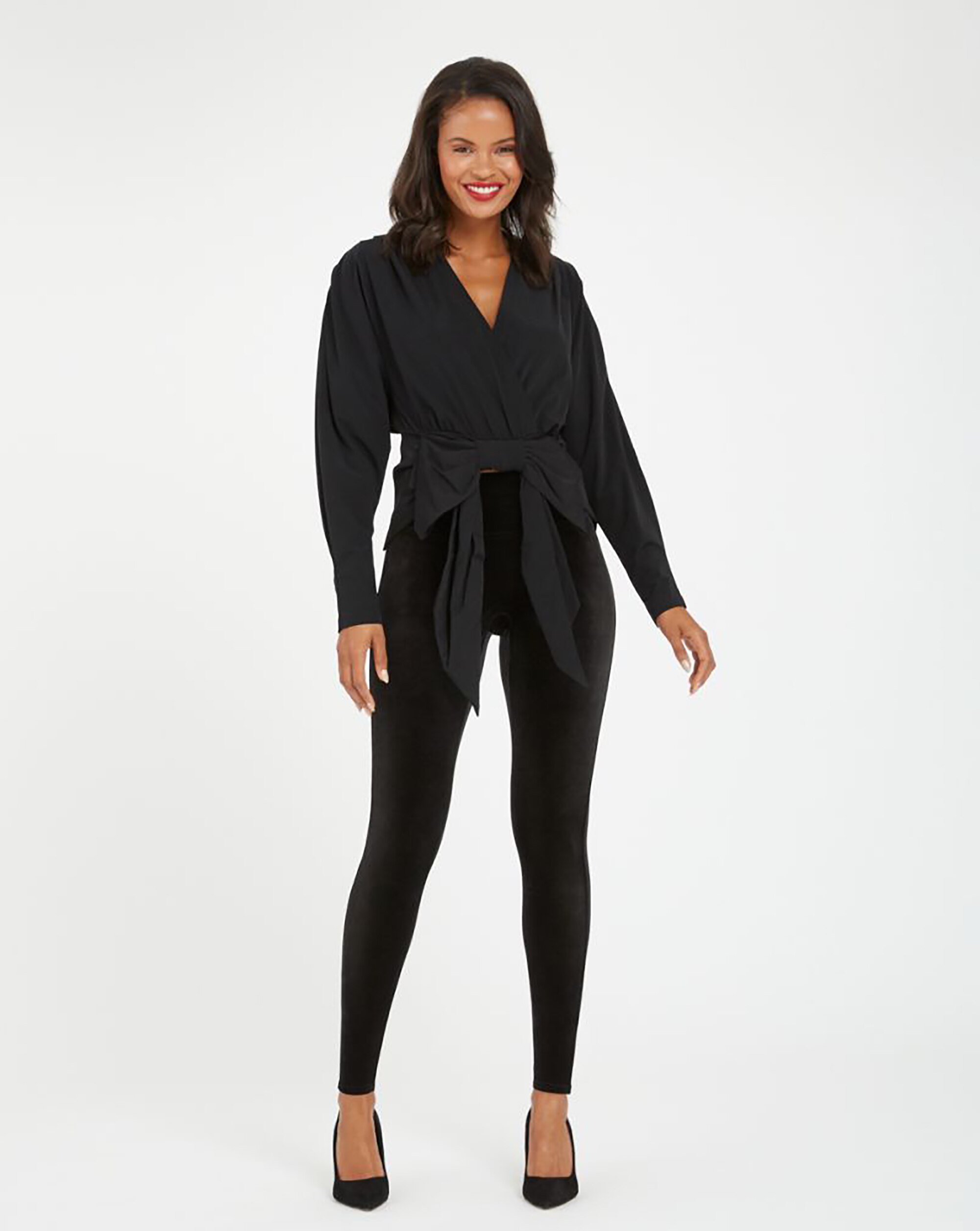 Leggings Modeladoras de Veludo Spanxshape™ Preto-4