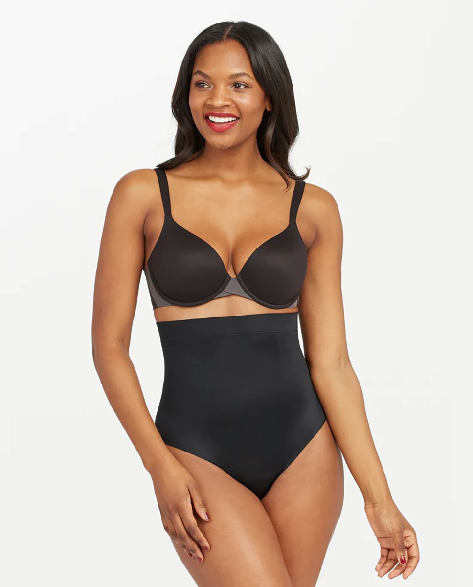 Cinta Redutora de Cintura Alta Estilo Cueca Preto-4