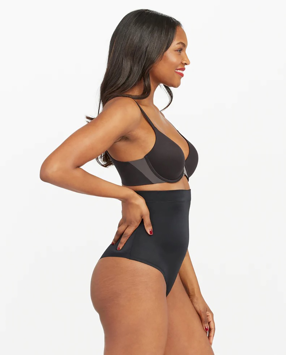 Cinta Redutora de Cintura Alta Estilo Cueca Preto-6