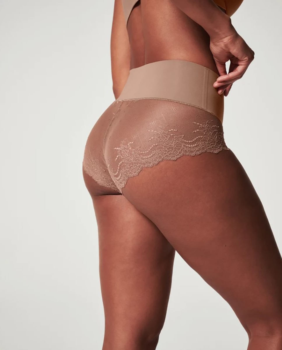 Braga Moldeadora com Renda Undie-tectable® Spanxsupersmooth™ Castanho-claro-2