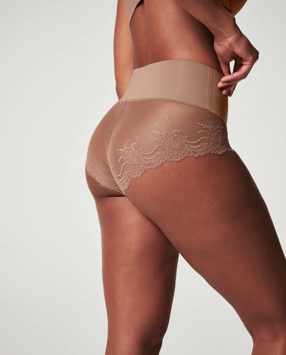 Braga Moldeadora com Renda Undie-tectable® Spanxsupersmooth™ Castanho-claro-3