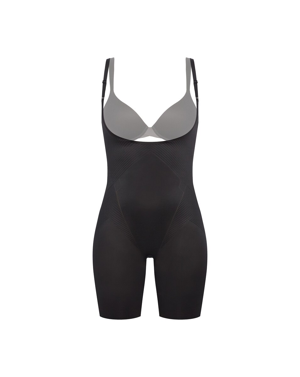 Body Invisível com Decote Aberto a Meio Da Perna Spanxshape™ Preto-5