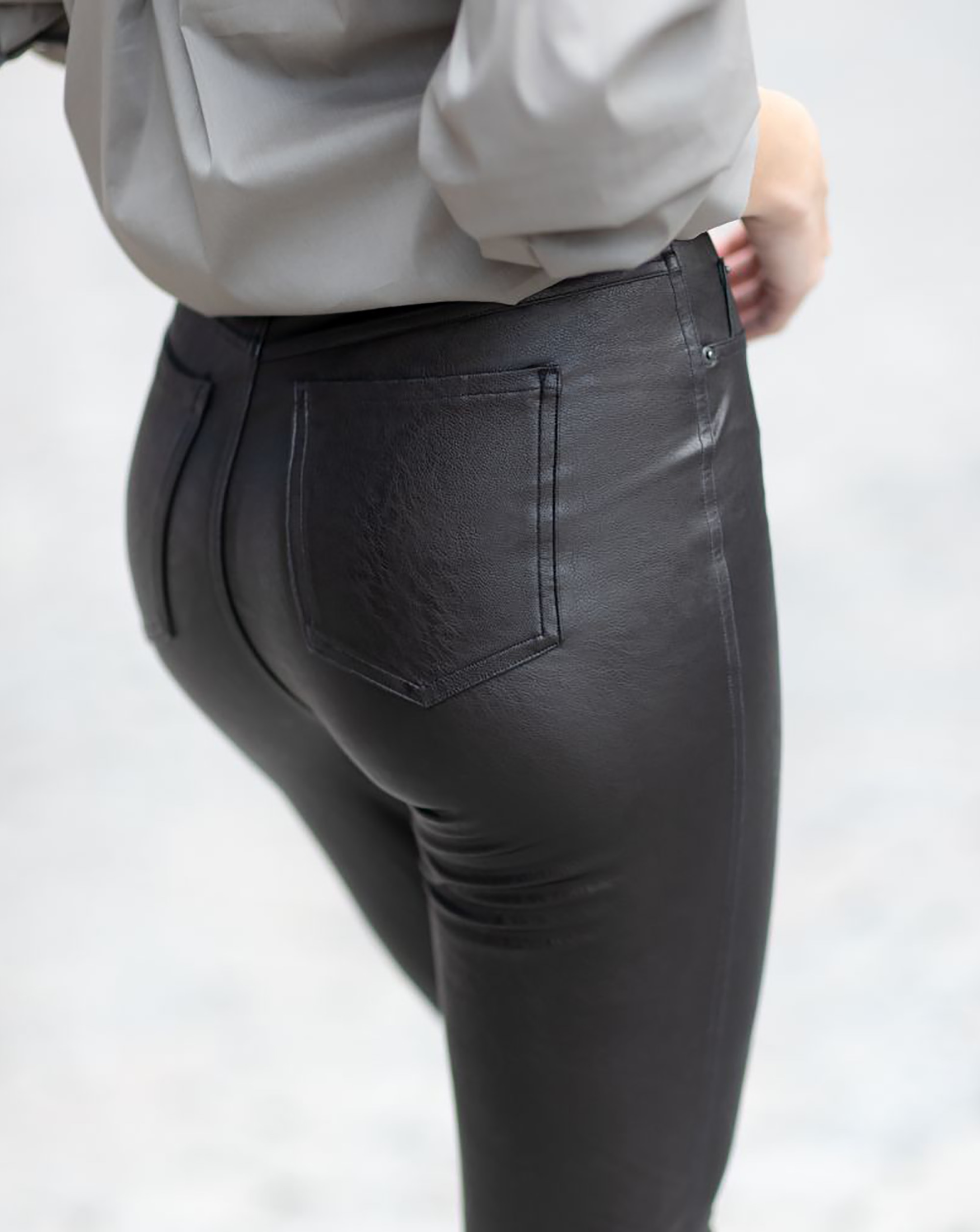 Leggings Moldeadores Efeito Couro Spanxshape™ Preto-6