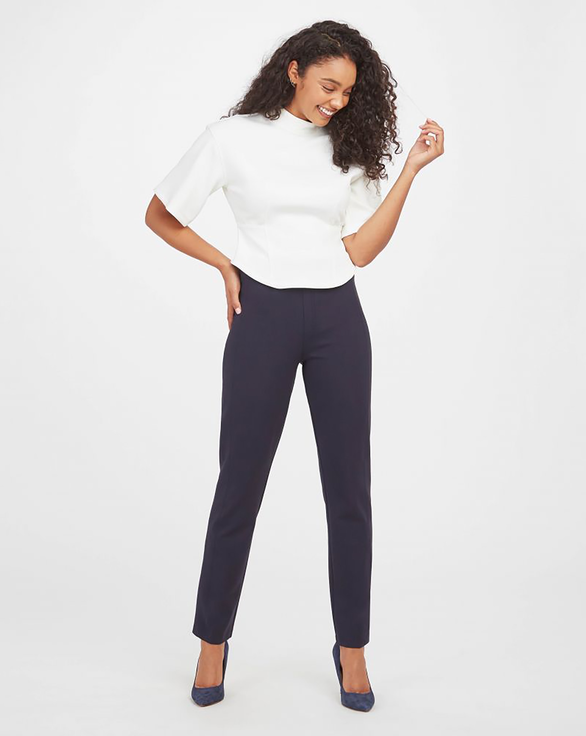 Leggings Moldeadoras de Perna a Direito Spanxshape™ Azul-marinho-4