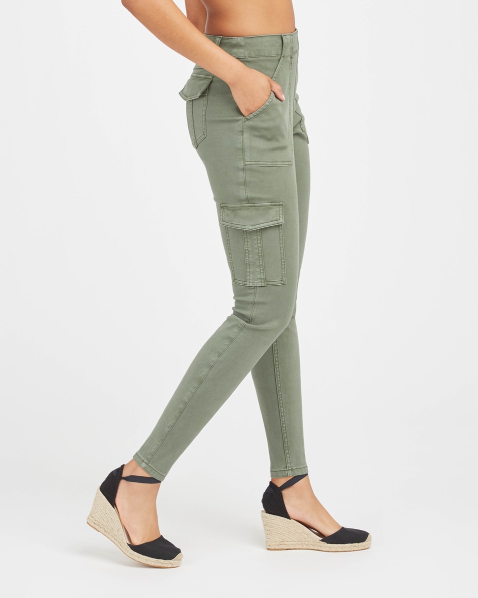 Leggings Compridos no Tornozelo Ajustados e Elásticos Verde-3