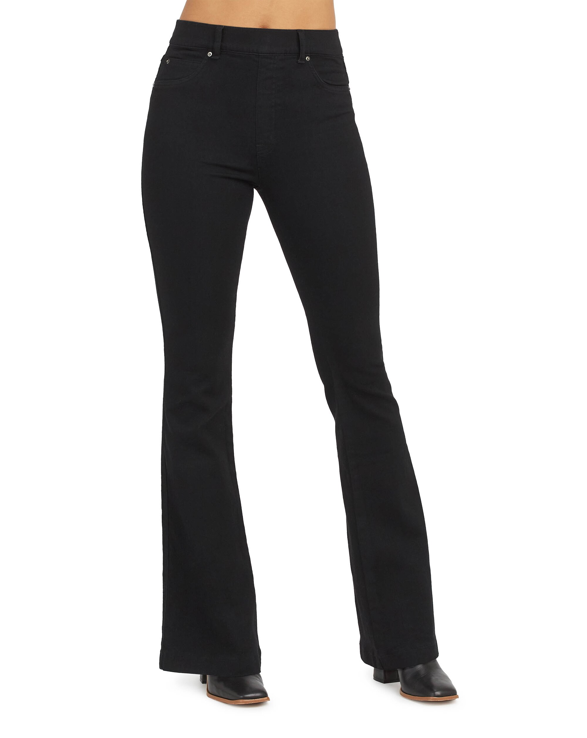 Leggings Moldeadores Jeans com Boca de Sino Preto-2