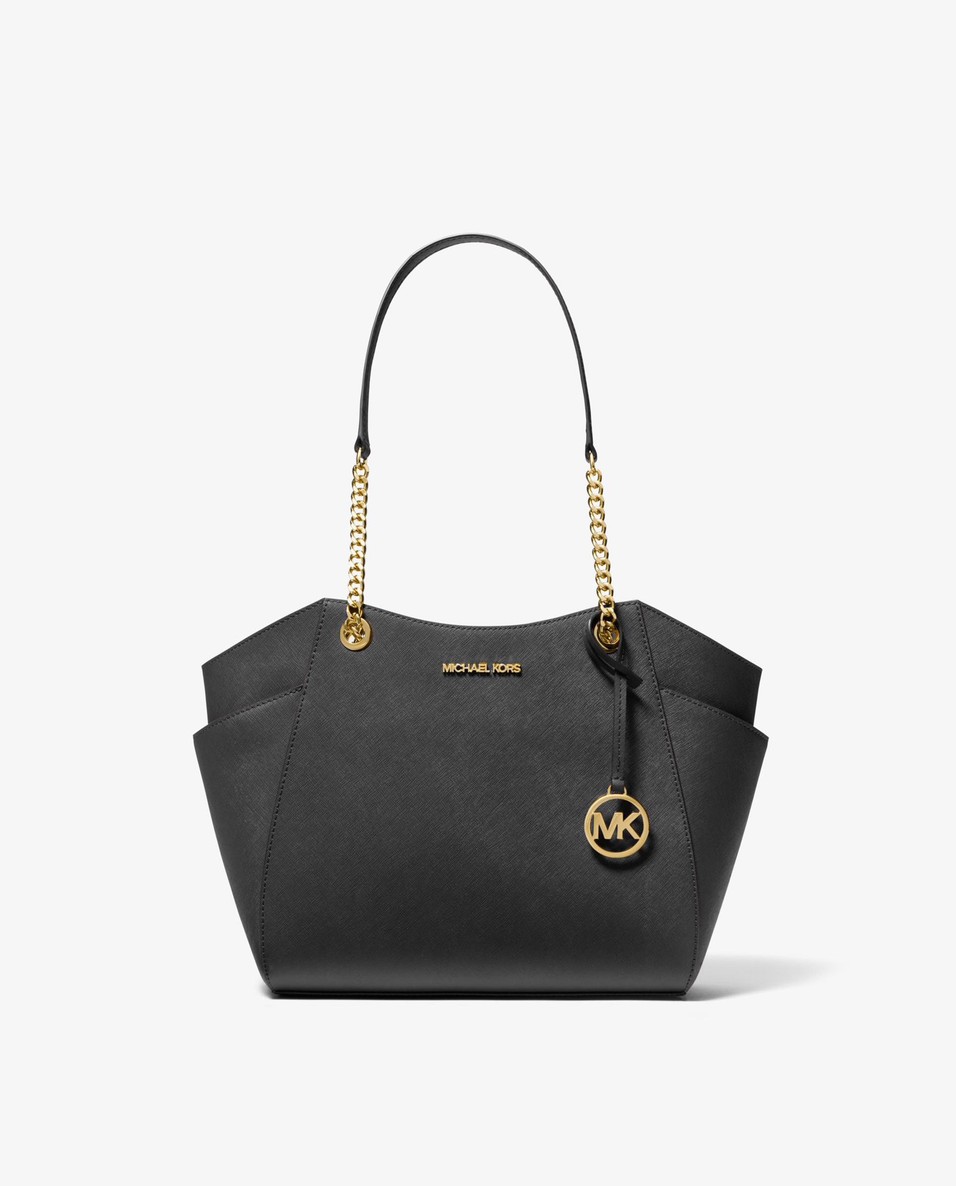 Imagem 0 de Mala de Ombro Jet Set Grande de Pele Saffiano