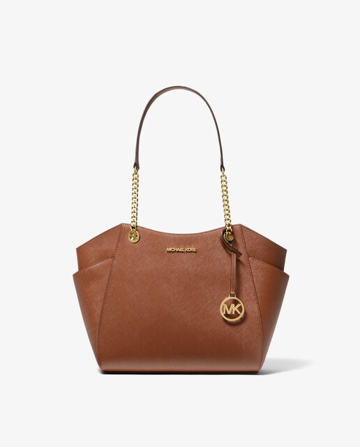 Imagem 0 de Mala de Ombro Jet Set Grande de Pele Saffiano