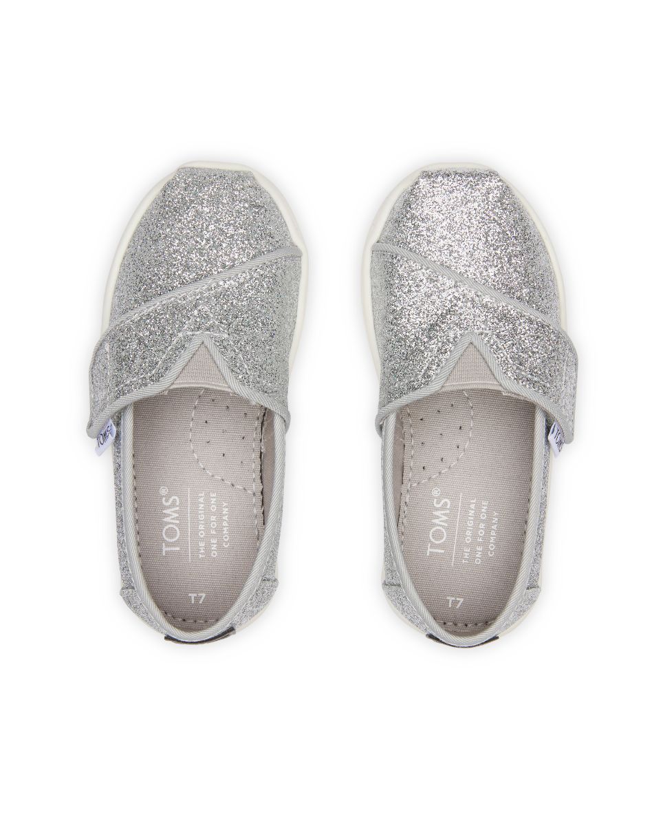 Alpercatas de Bebé com Purpurina Prata-3