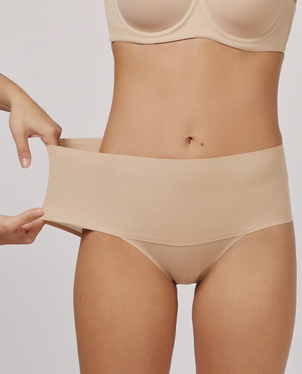 Cuecas Altas Adaptáveis com Acabamento Invisível Nude-3