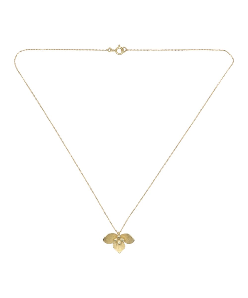 Colar em Prata Dourada com Folha Dourado-3