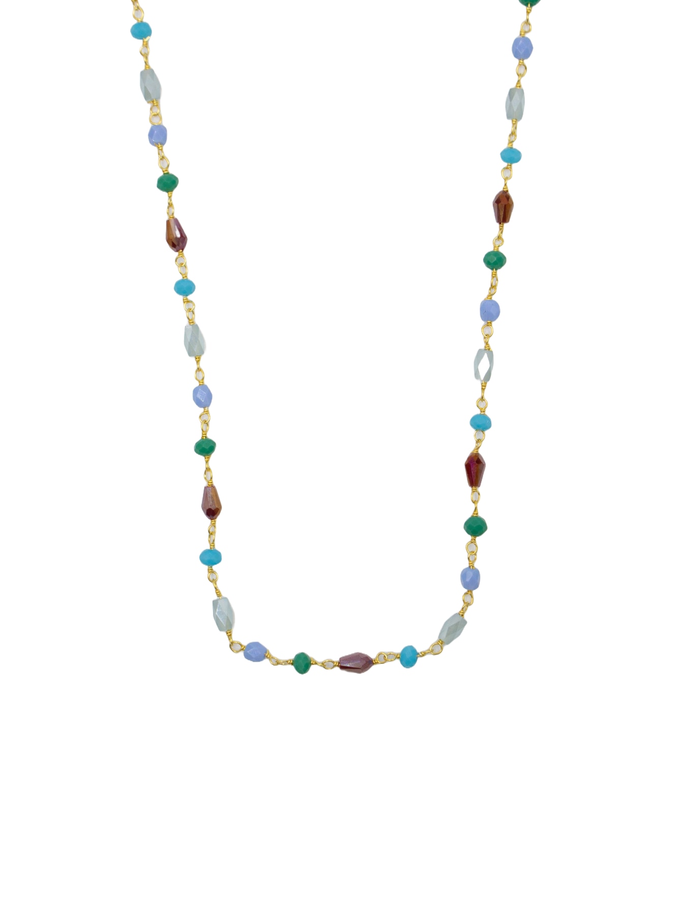 Imagem 0 de Colar em Prata Dourada Enfiado a Terço